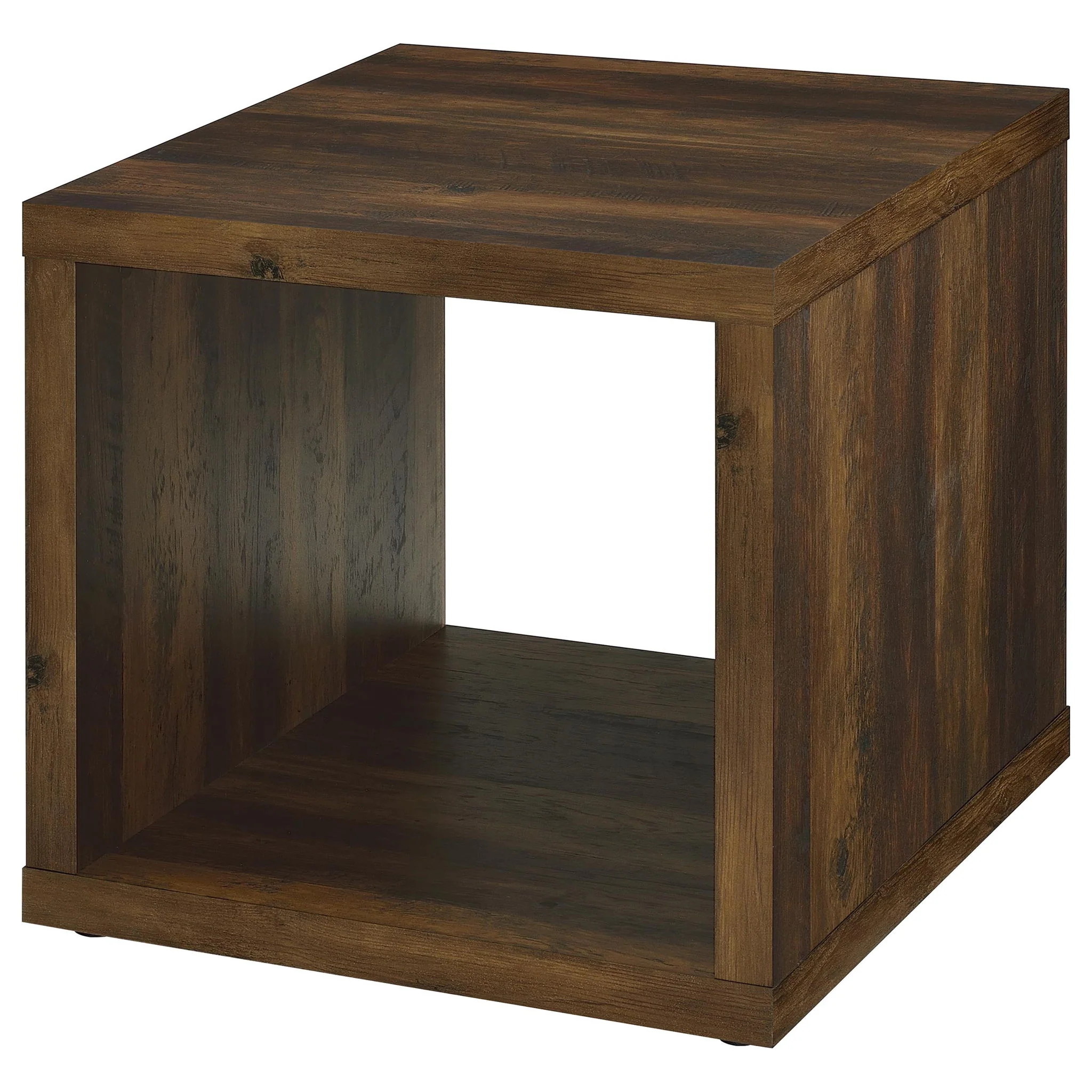 Frisco Square Engineered Wood Side End Table Dark Pine - Image 4