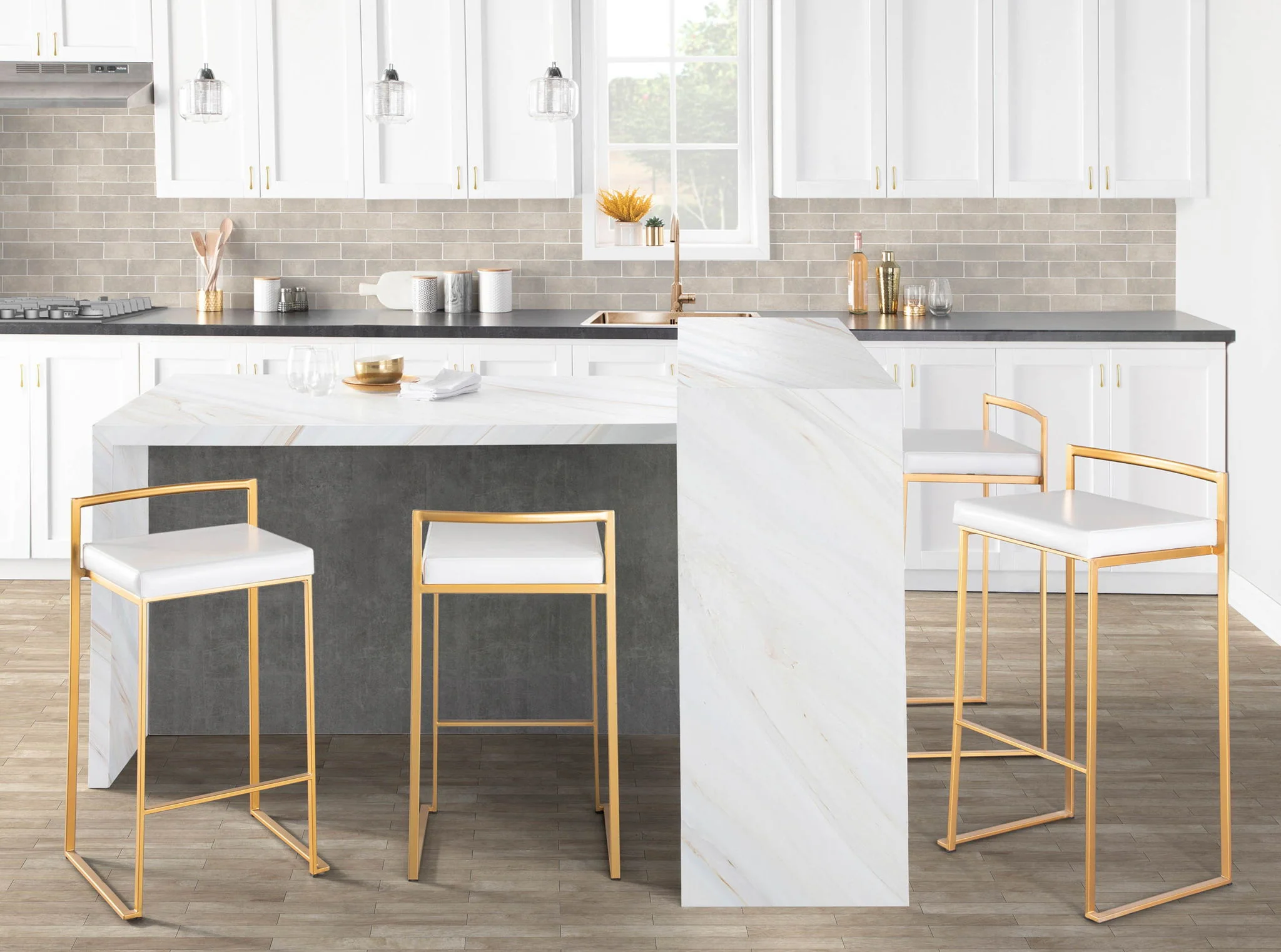 Fuji - Contemporary / Glam & Quality Construction Barstool - Image 6