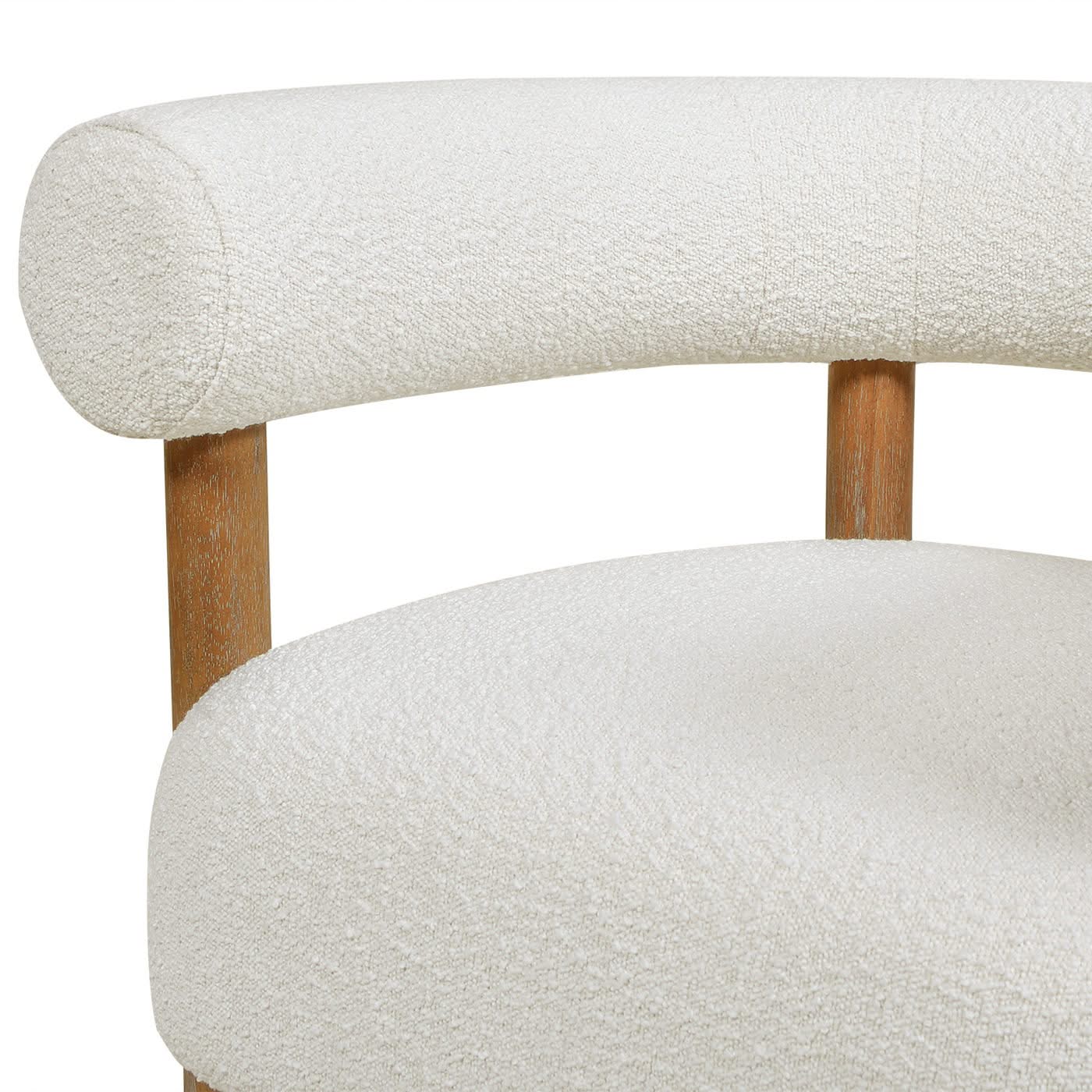 Fuji - Barrel Accent Arm Chair - Ivory White - Image 3