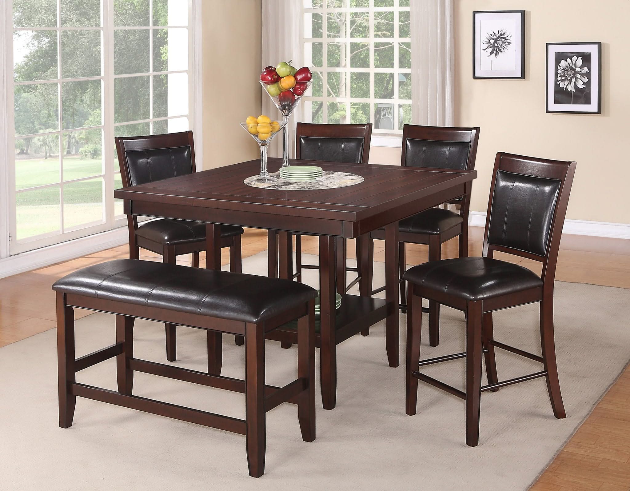 Fulton - Counter Height Bench - Dark Brown - Image 2