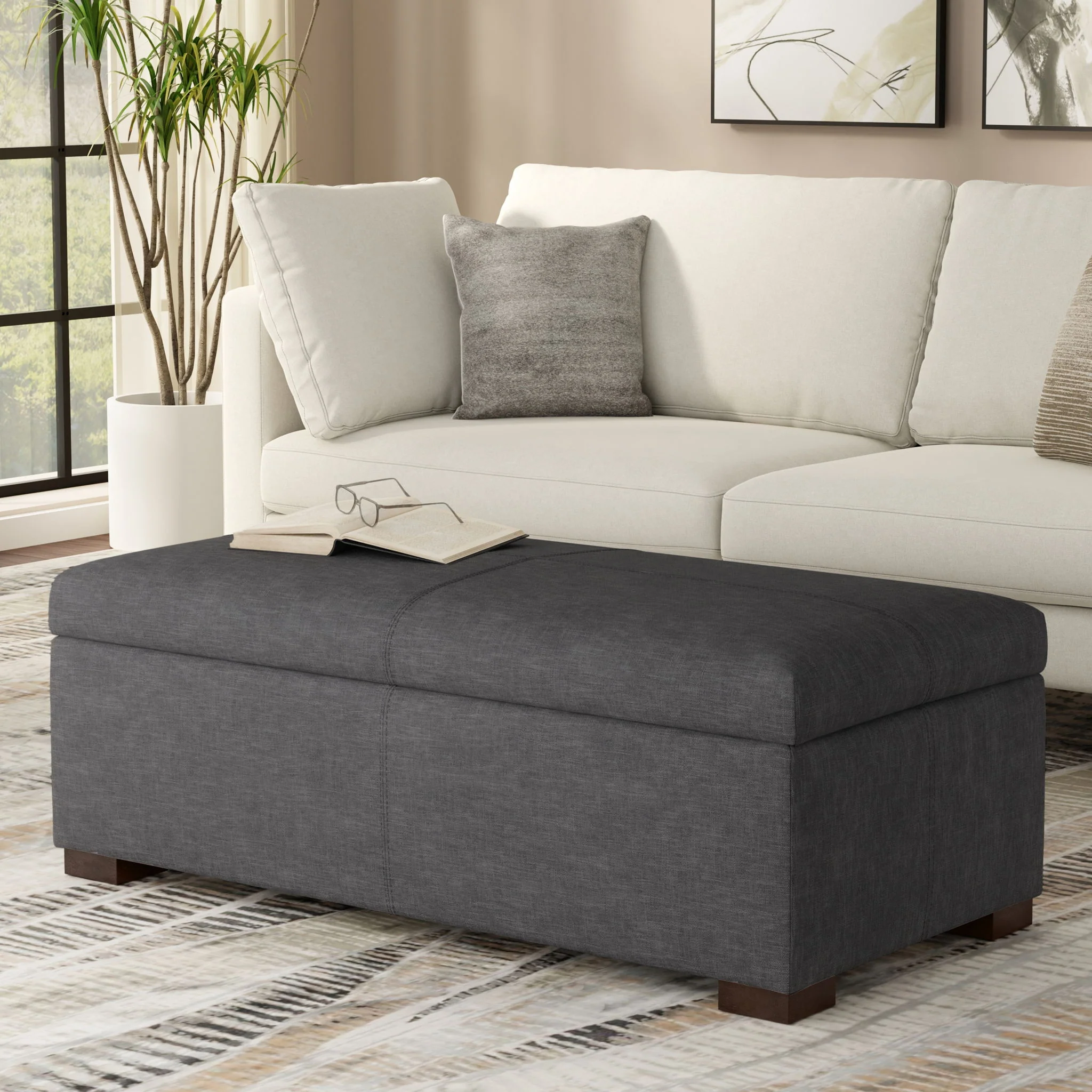 Gabbie - Coffee Table Upholstered Storage Ottoman - Image 23