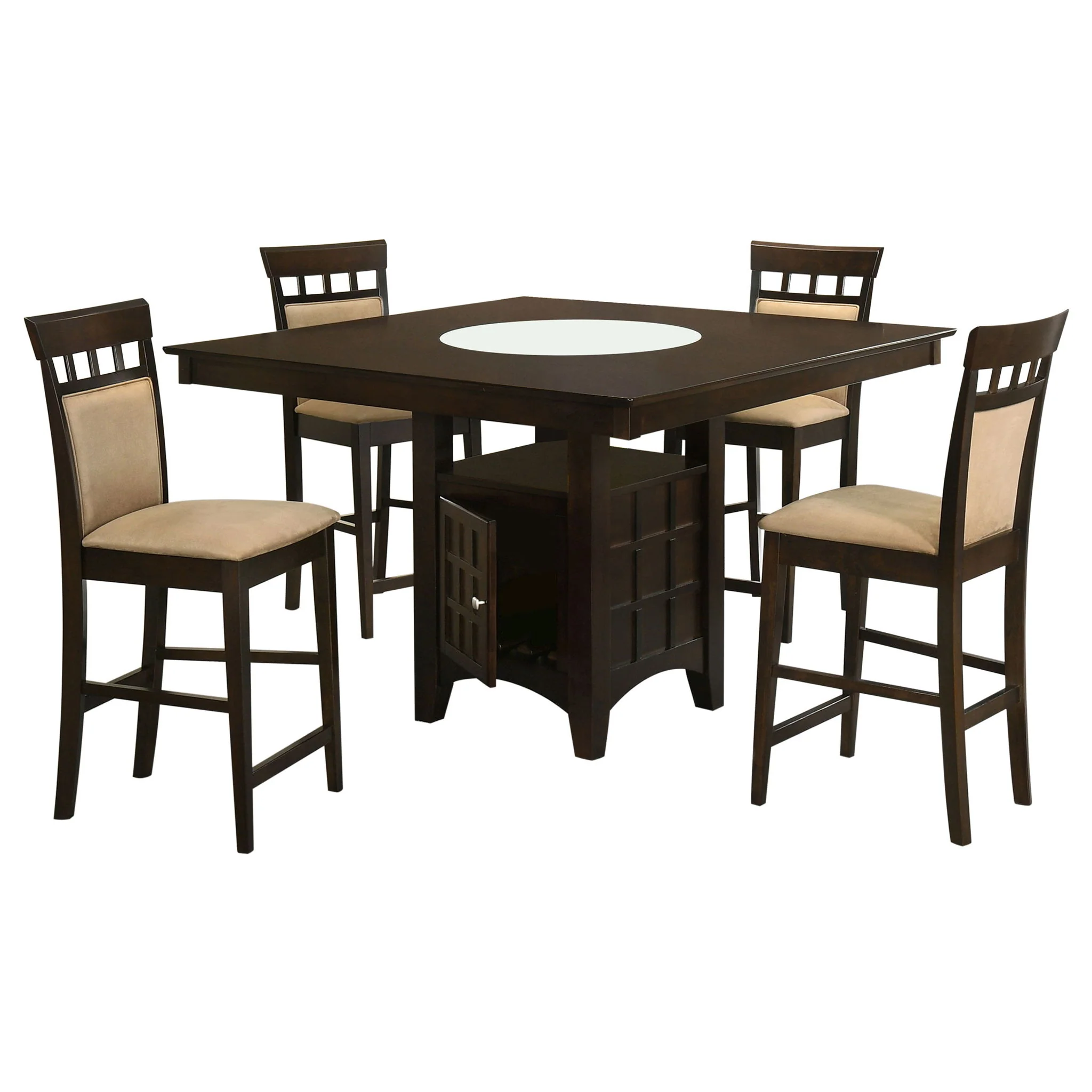 Gabriel 5-piece Square Counter Height Dining Set Cappuccino - Image 2