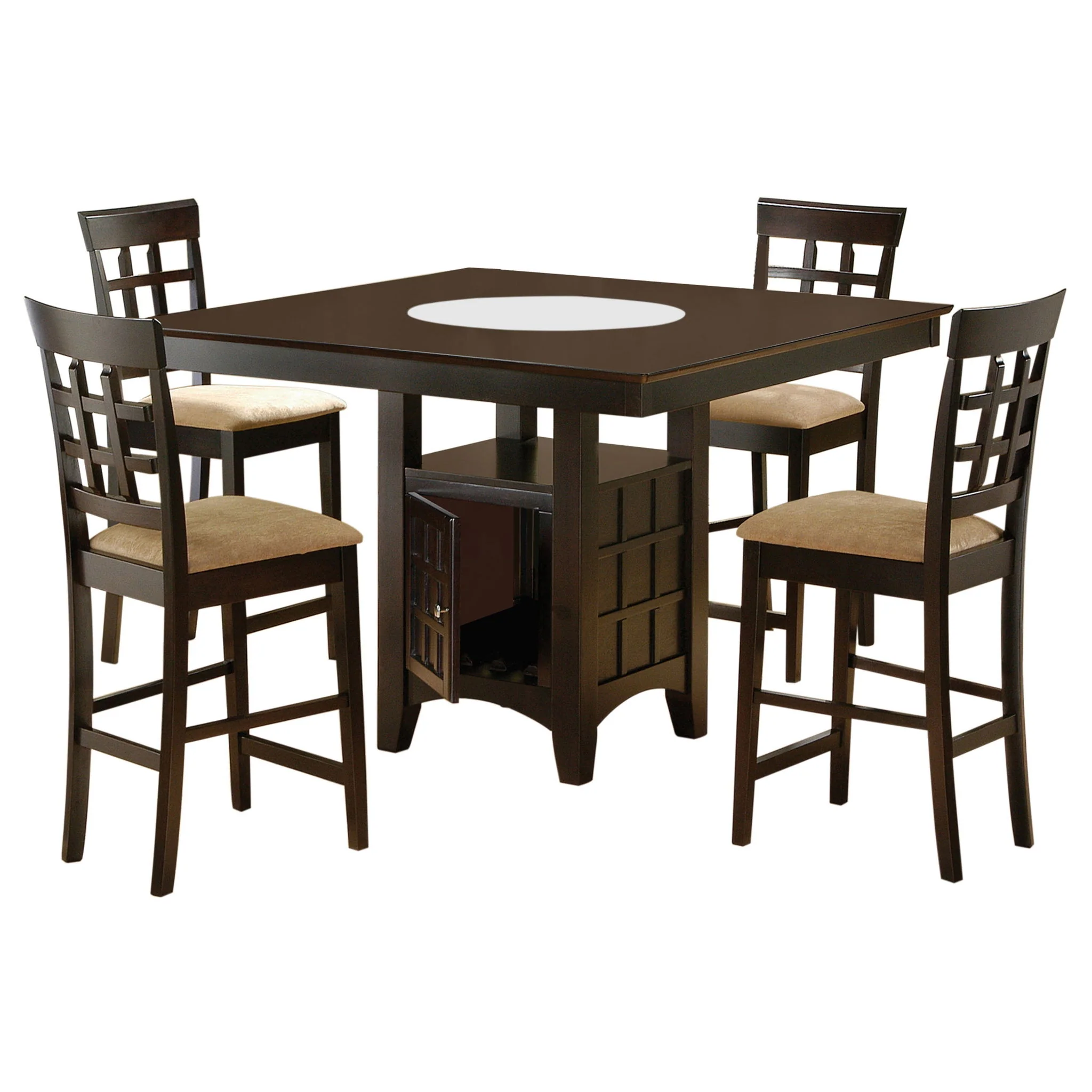 Gabriel 5-piece Square Counter Height Dining Set Cappuccino - Image 3