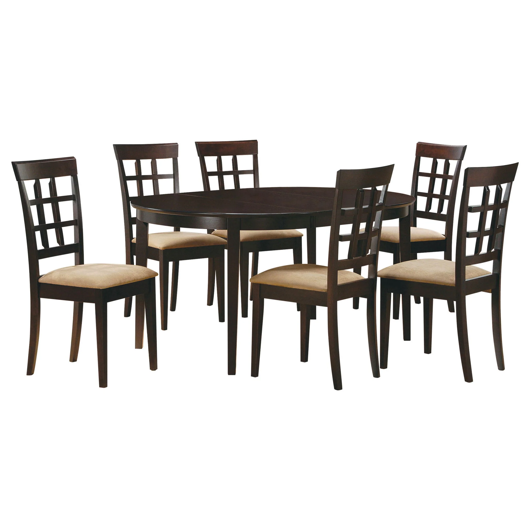 Gabriel 7-piece Extension Leaf Dining Table Set Cappuccino - Image 4