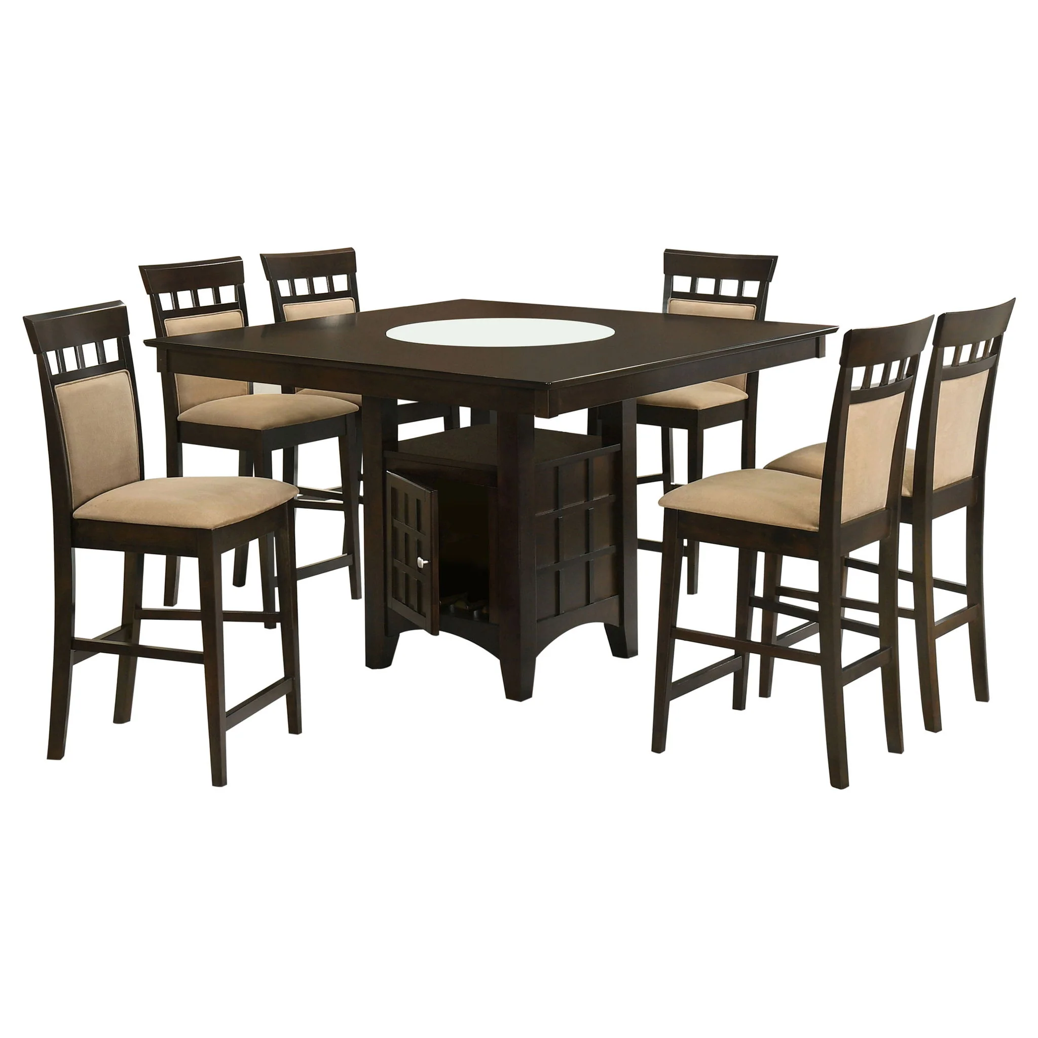 Gabriel 7-piece Square Counter Height Dining Set Cappuccino - Image 4