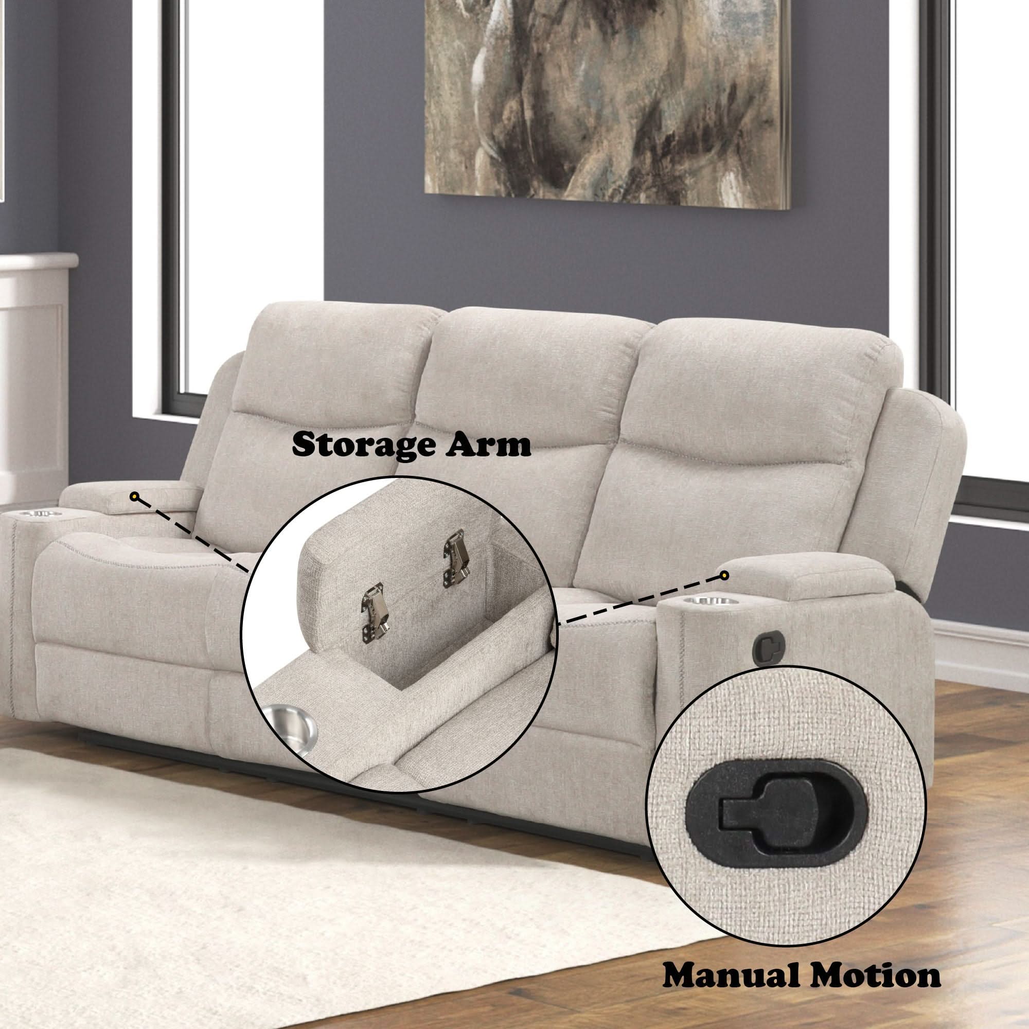 Galya - Motion Sofa - Light Gray - Image 4