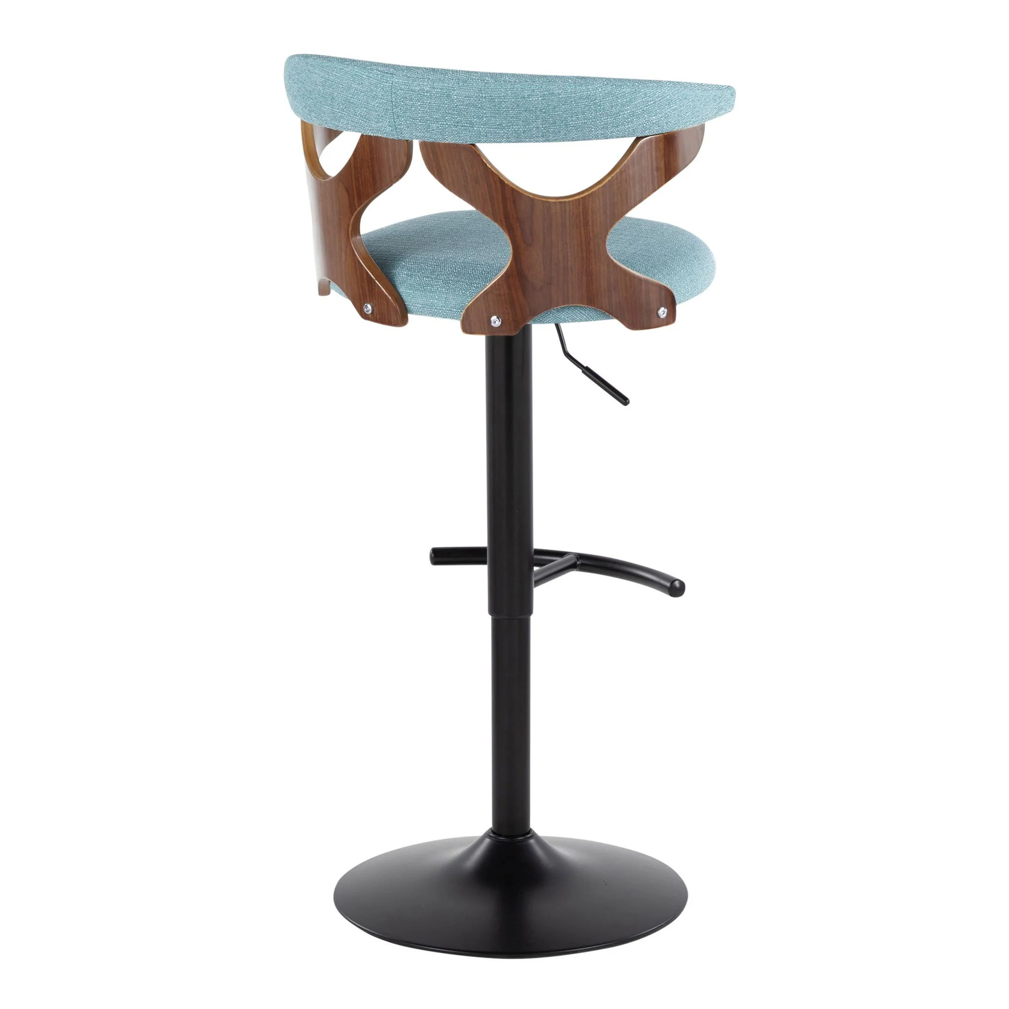 Gardenia - Contemporary Adjustable Barstool, Swivel With Rounded T Footrest (Set of 2) - Image 13