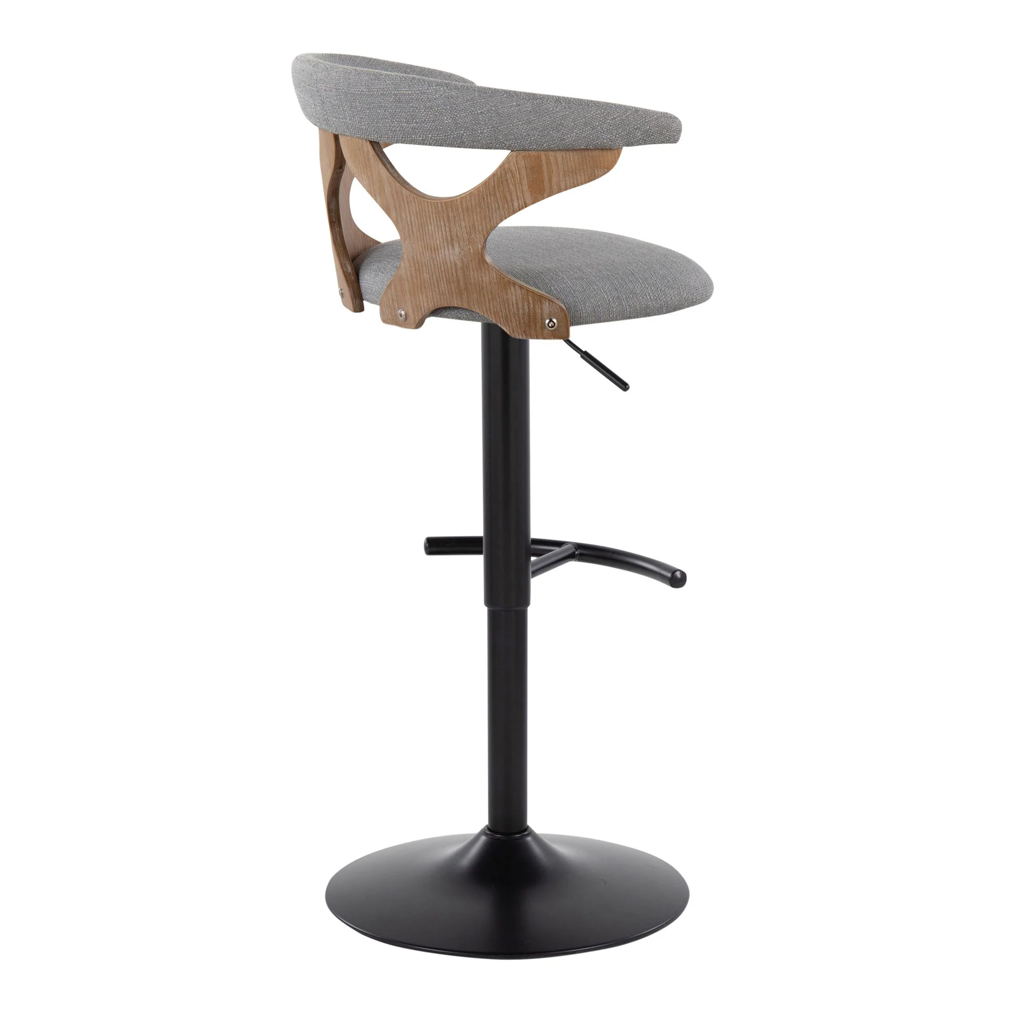 Gardenia - Contemporary Adjustable Barstool & Swivel With Rounded T Footrest (Set of 2) - Image 10