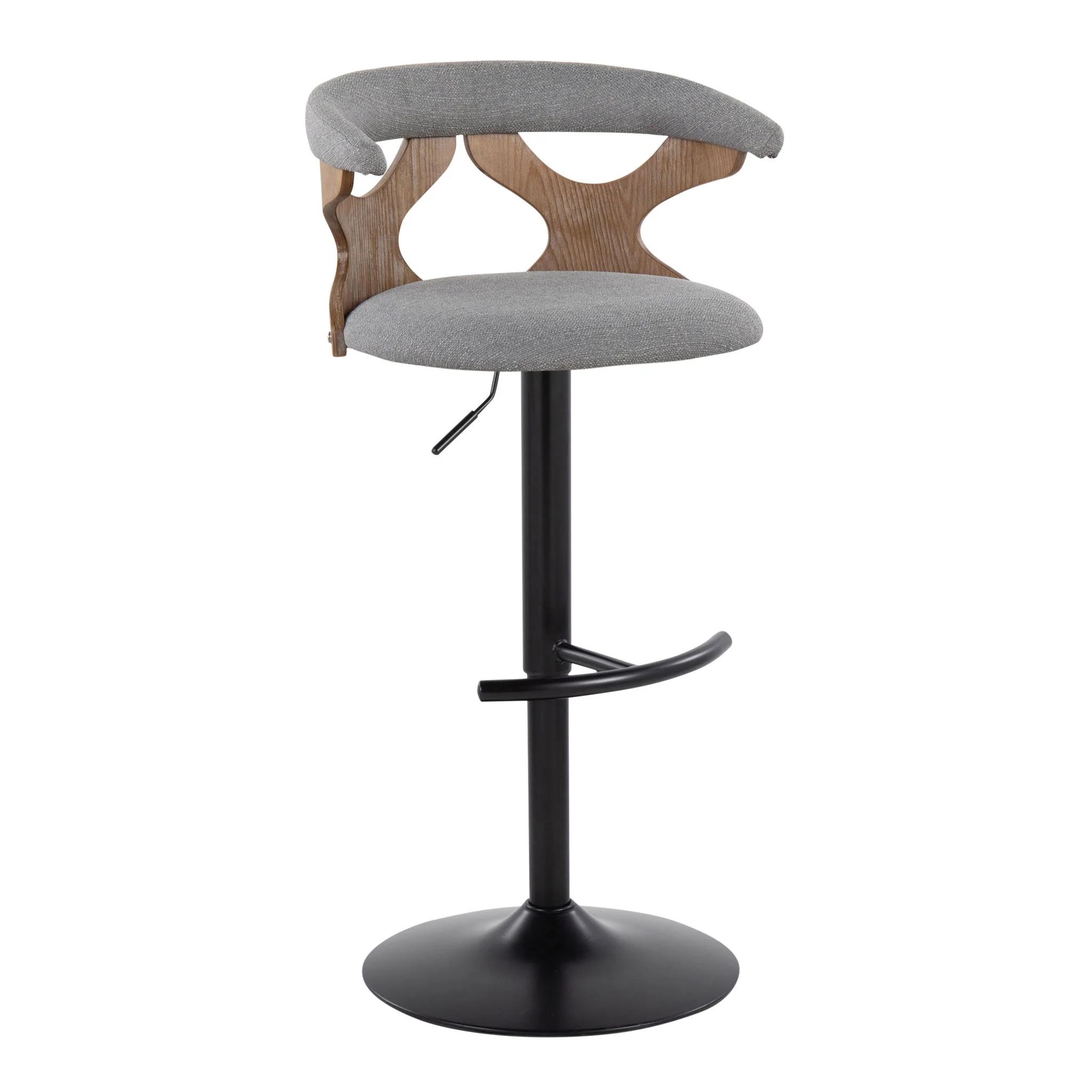 Gardenia - Contemporary Adjustable Barstool & Swivel With Rounded T Footrest (Set of 2) - Image 12