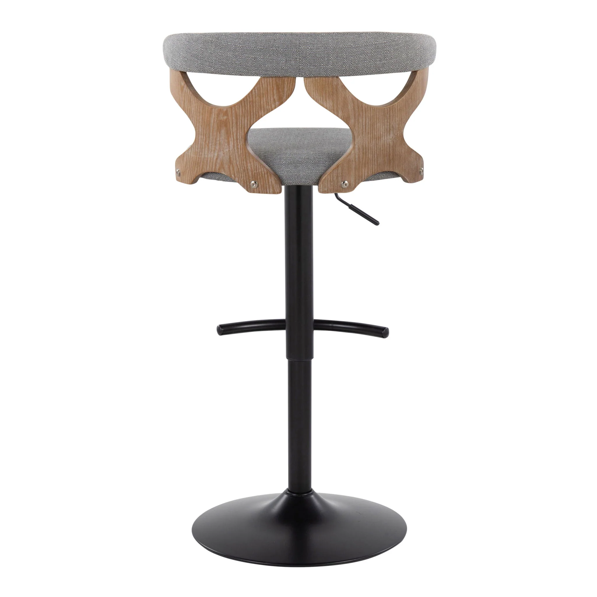 Gardenia - Contemporary Adjustable Barstool & Swivel With Rounded T Footrest (Set of 2) - Image 6