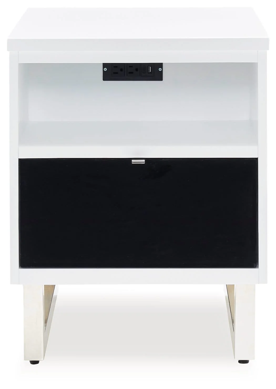 Gardoni - Chair Side End Table - White / Black - Image 3