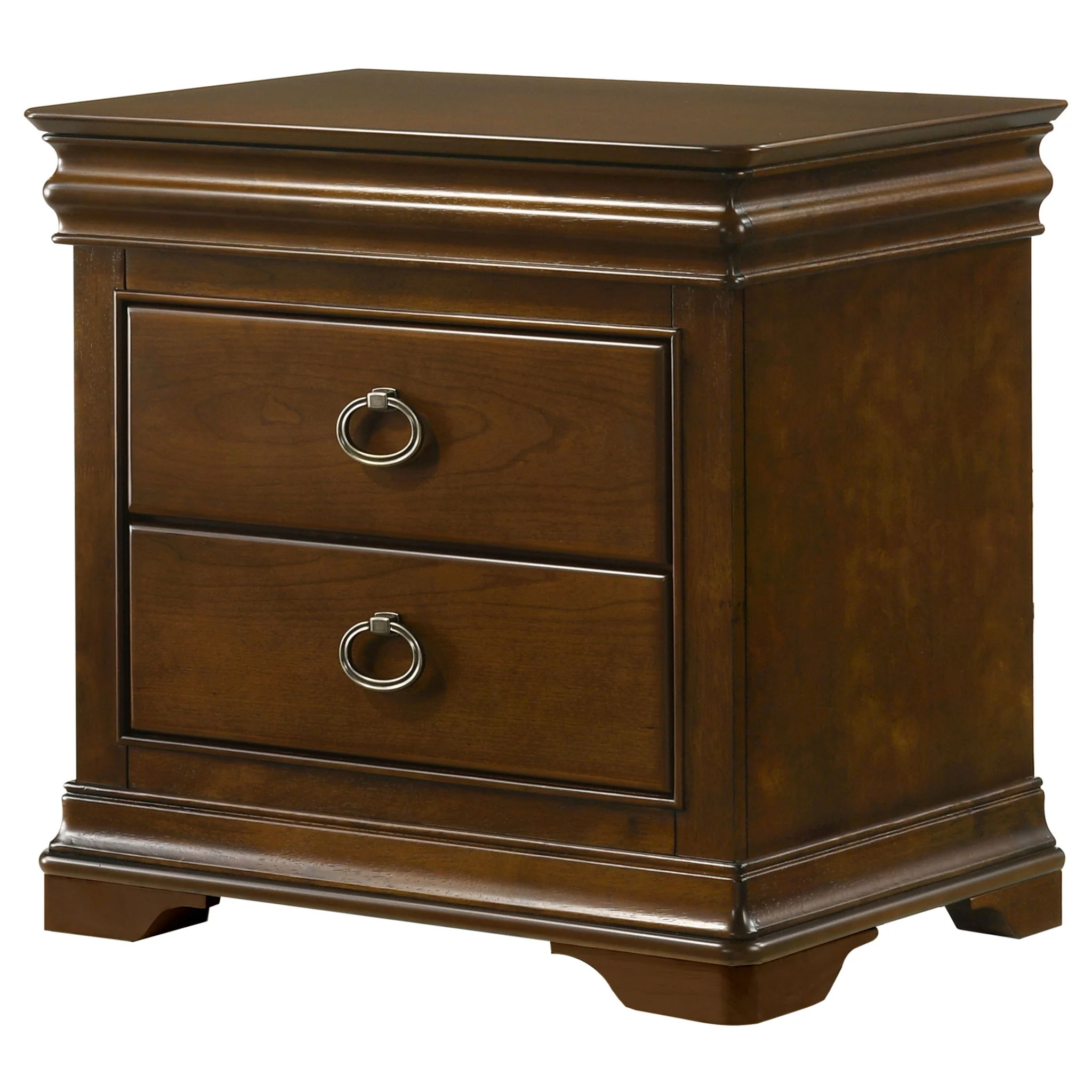 Garland 2-drawer Nightstand Bedside Table Brown Cherry - Image 3
