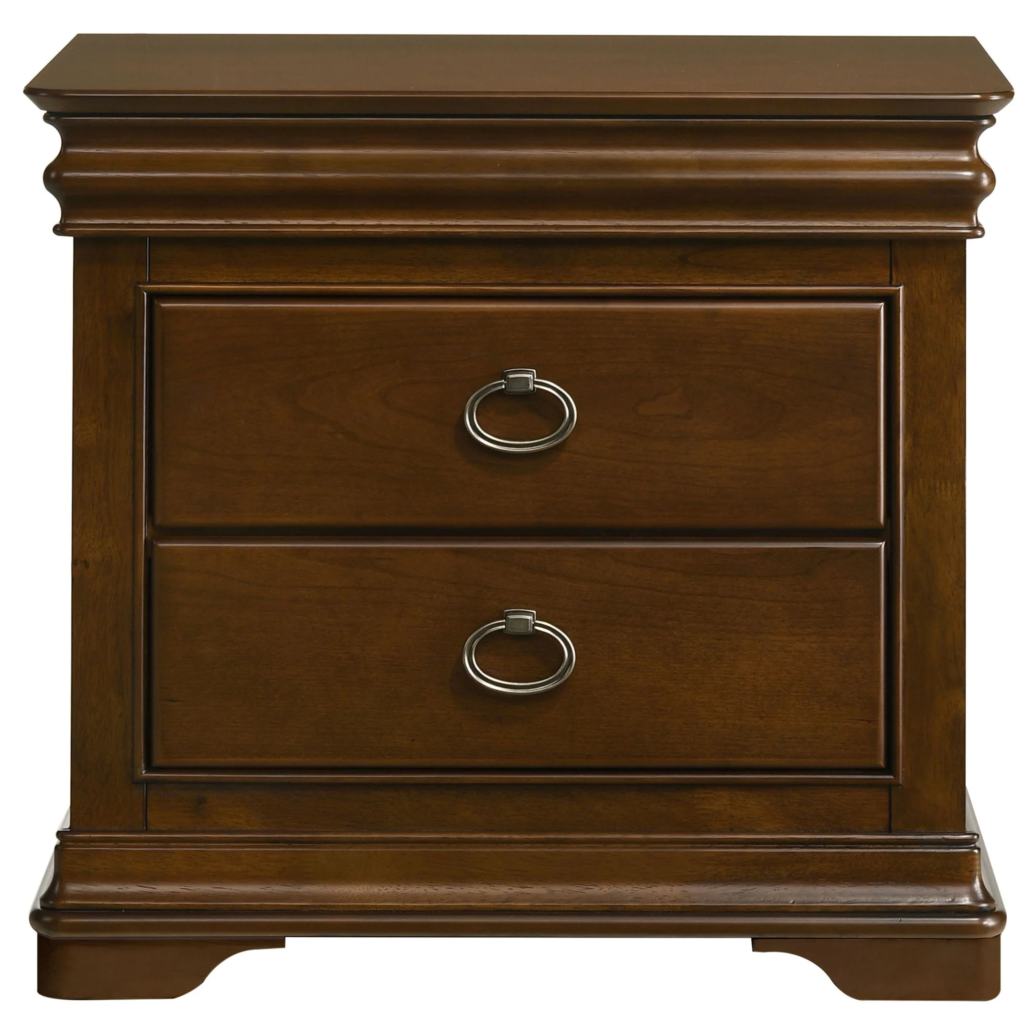 Garland 2-drawer Nightstand Bedside Table Brown Cherry - Image 4