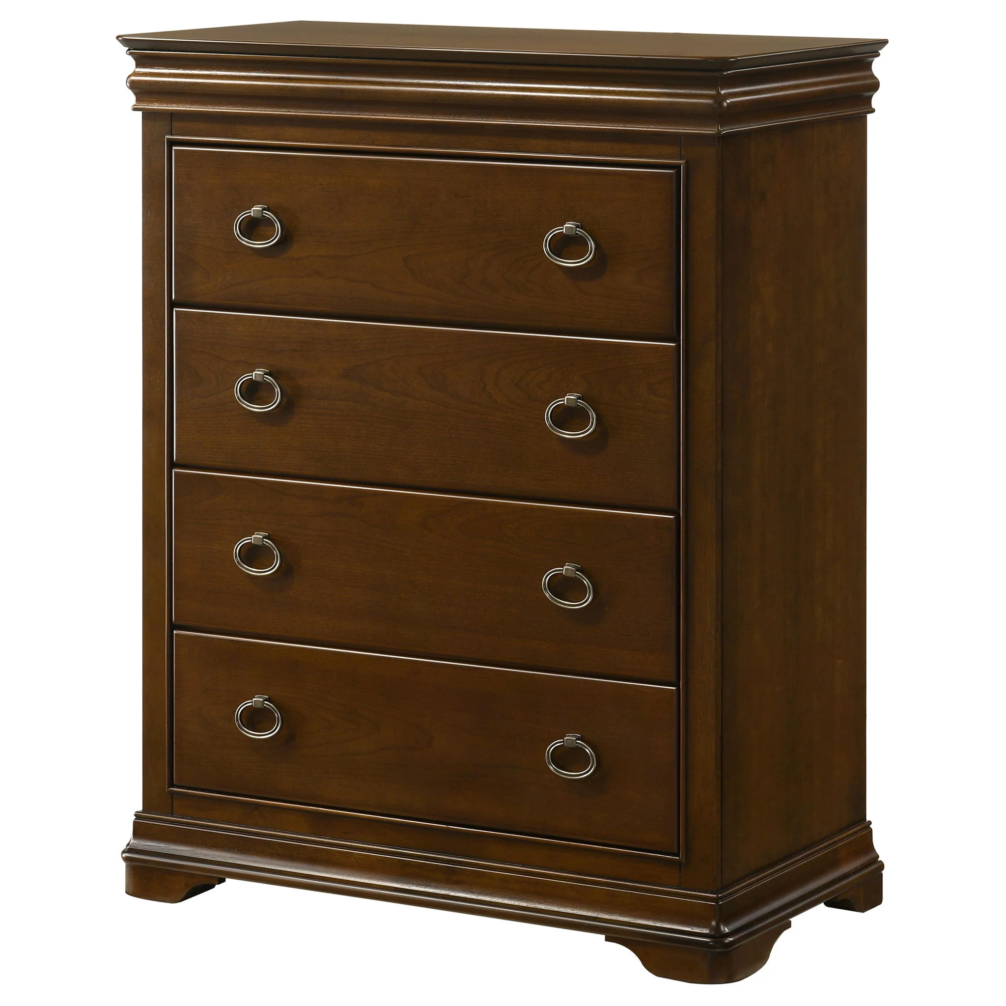 Garland 4-drawer Bedroom Chest of Drawers Brown Cherry - Image 4
