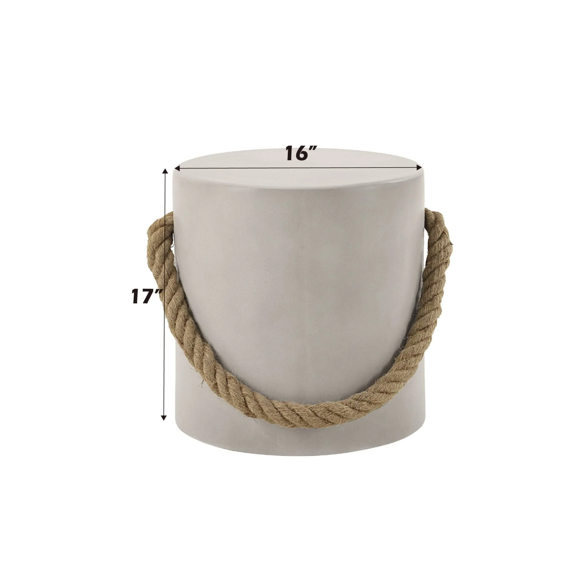 Gene - Fiber Concrete Accent Table - Gray - Image 4
