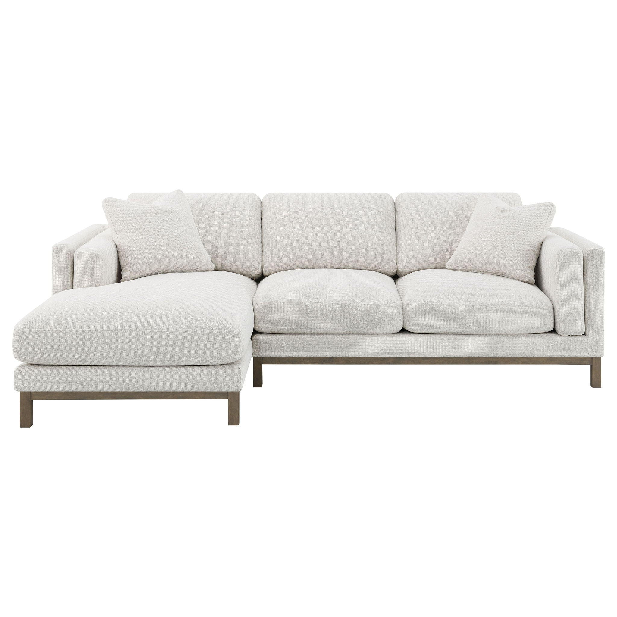 Geneva Boucle Upholstered Sectional Chaise Sofa Sand - Image 2