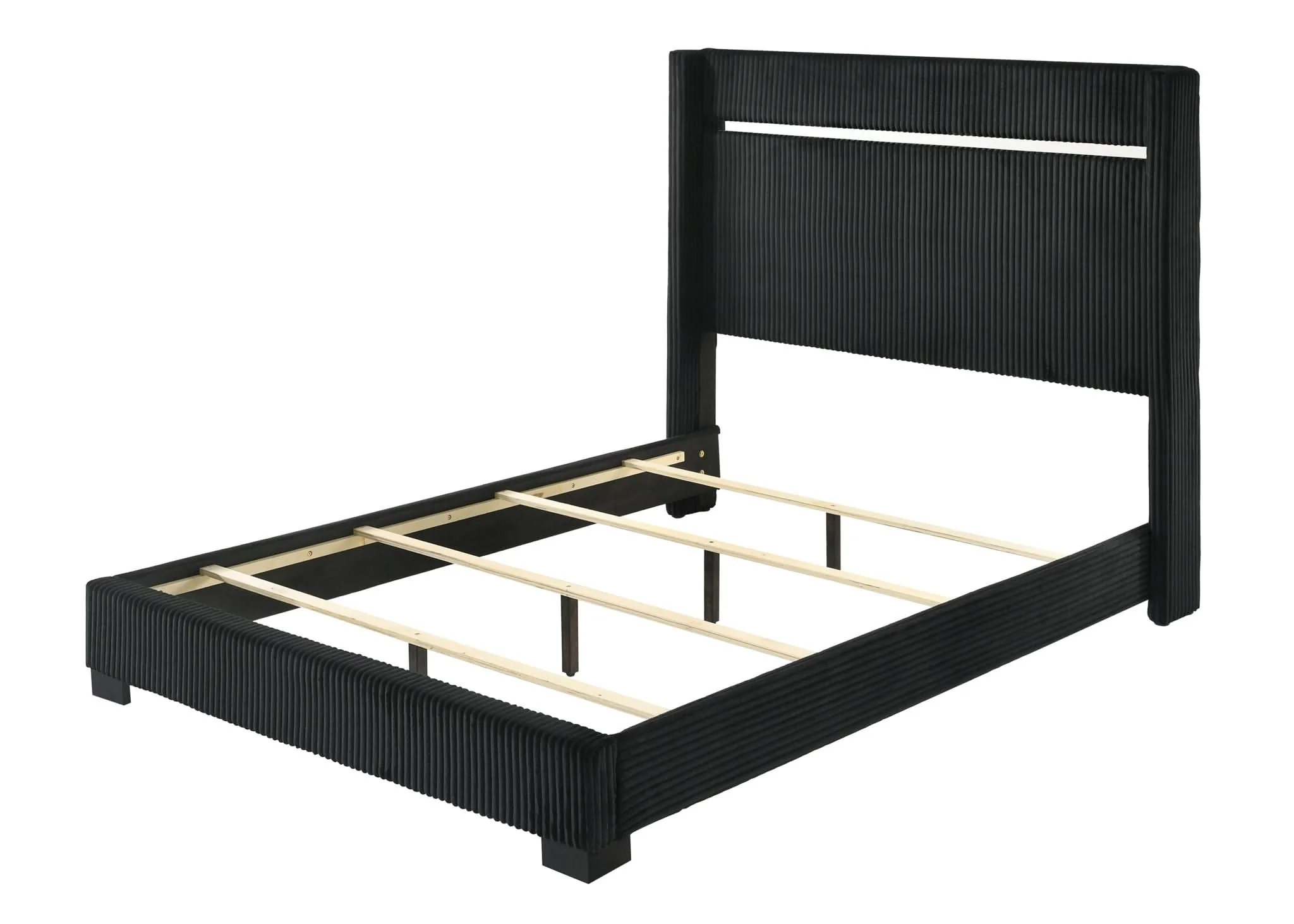 Gennro - King 5 Piece Bedroom Set - Black - Image 3