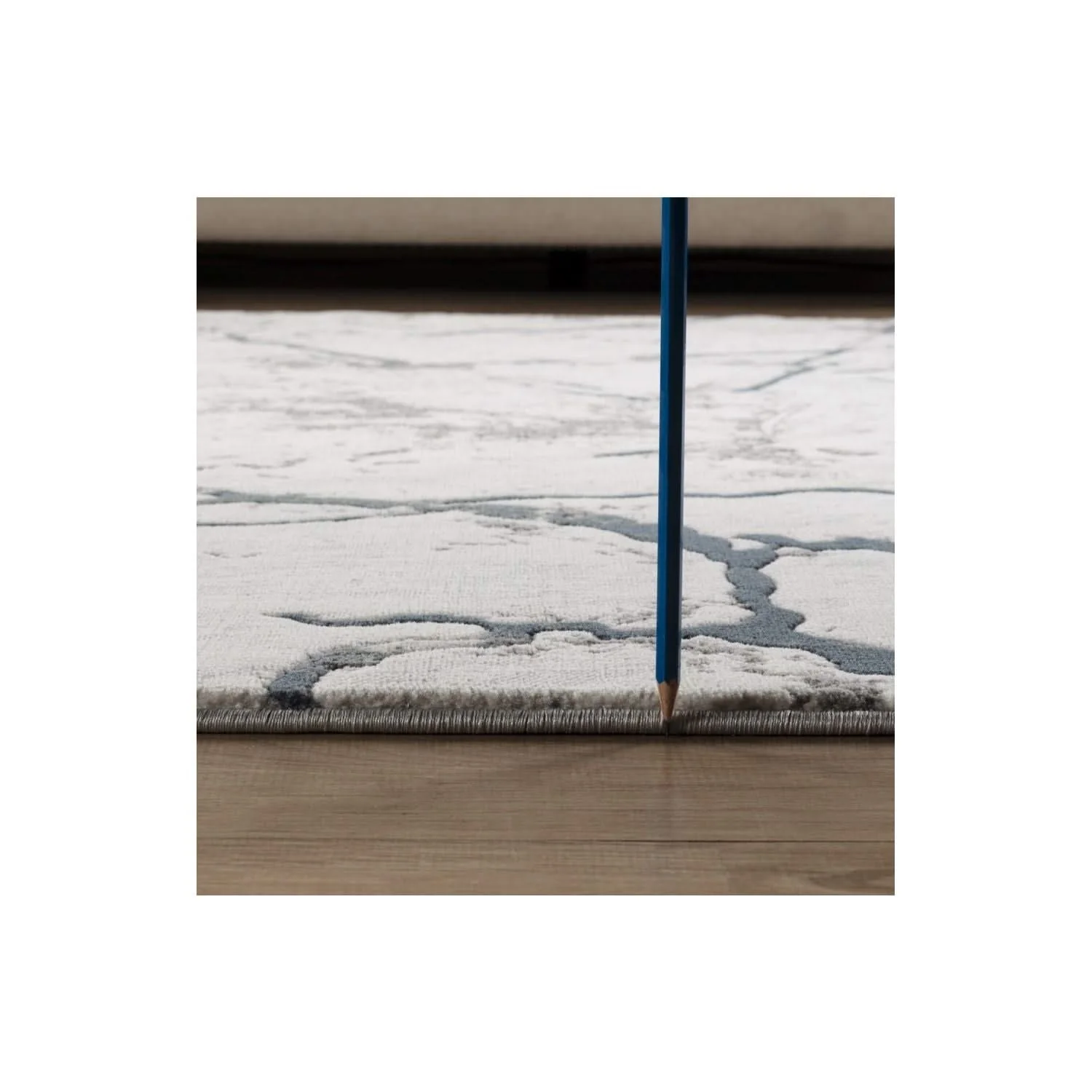 Geometrix - 7'10" X 10'6" Area Rug, Geometric 3D Effect - Ivory / Gray - Image 2