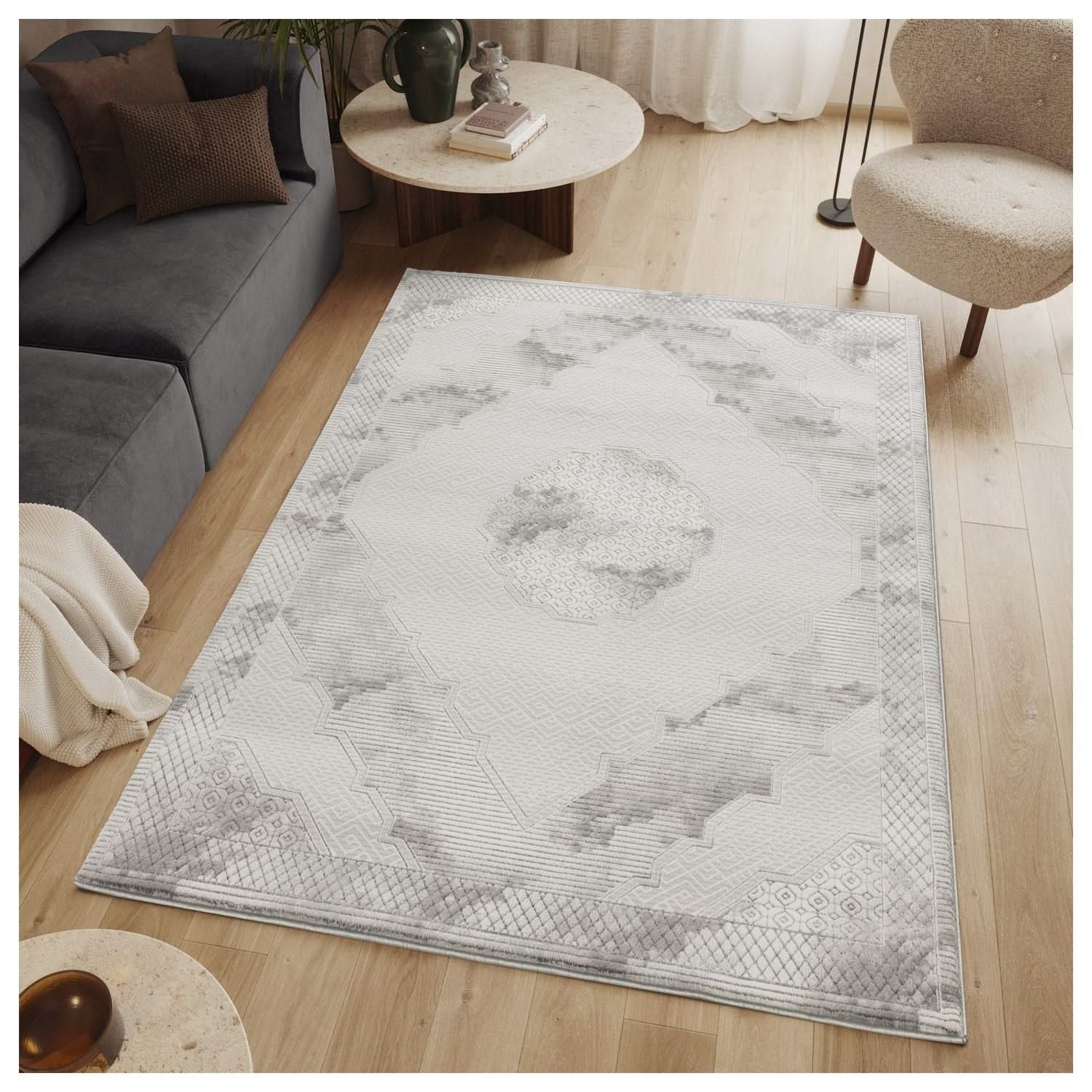 Geometrix - Medallion Rug With Geometric 3D Effect - Image 3