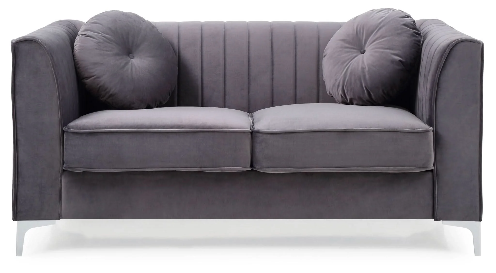 Glam Styled Micro Suede Loveseat - Image 11