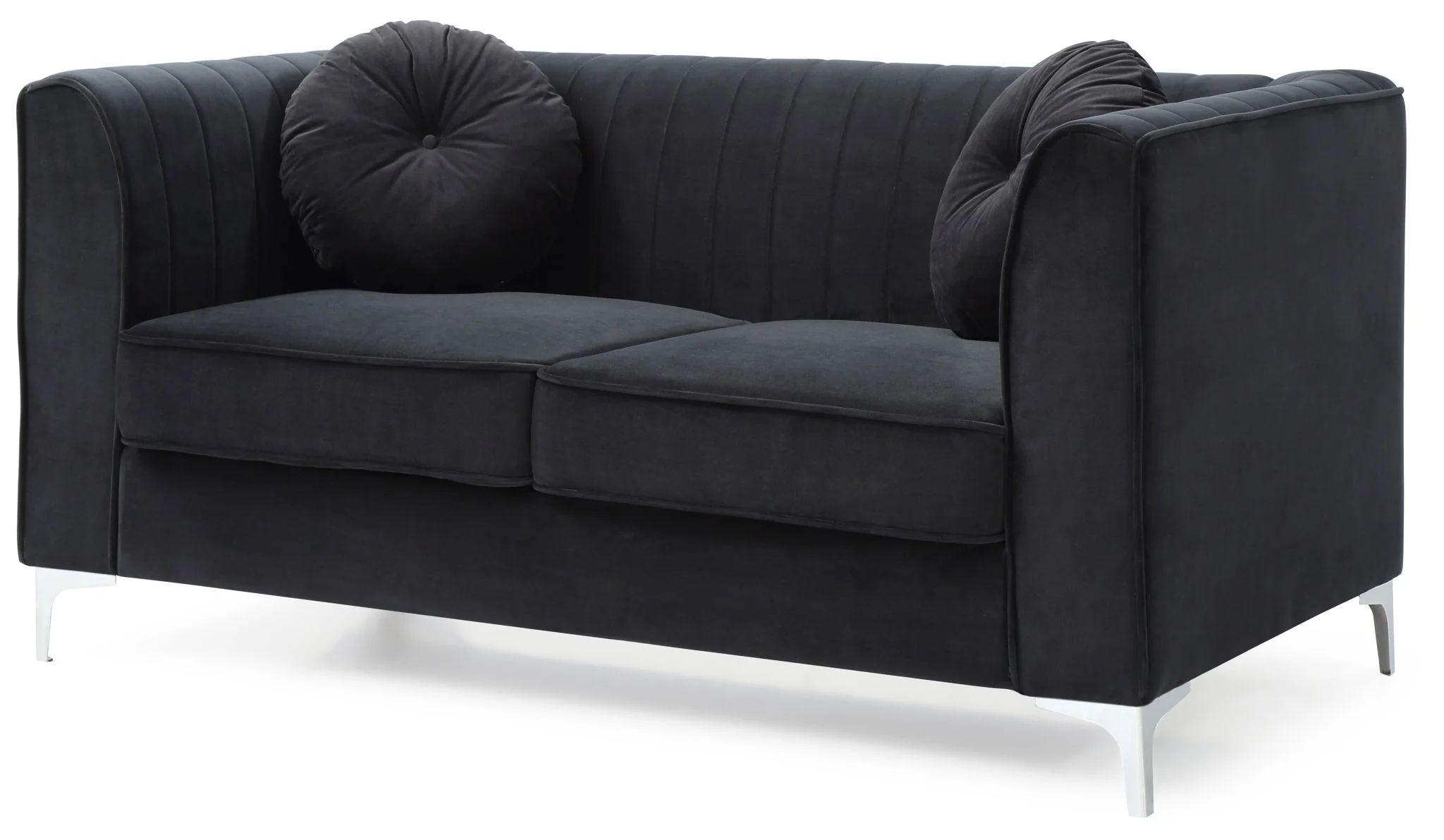Glam Styled Micro Suede Loveseat - Image 12