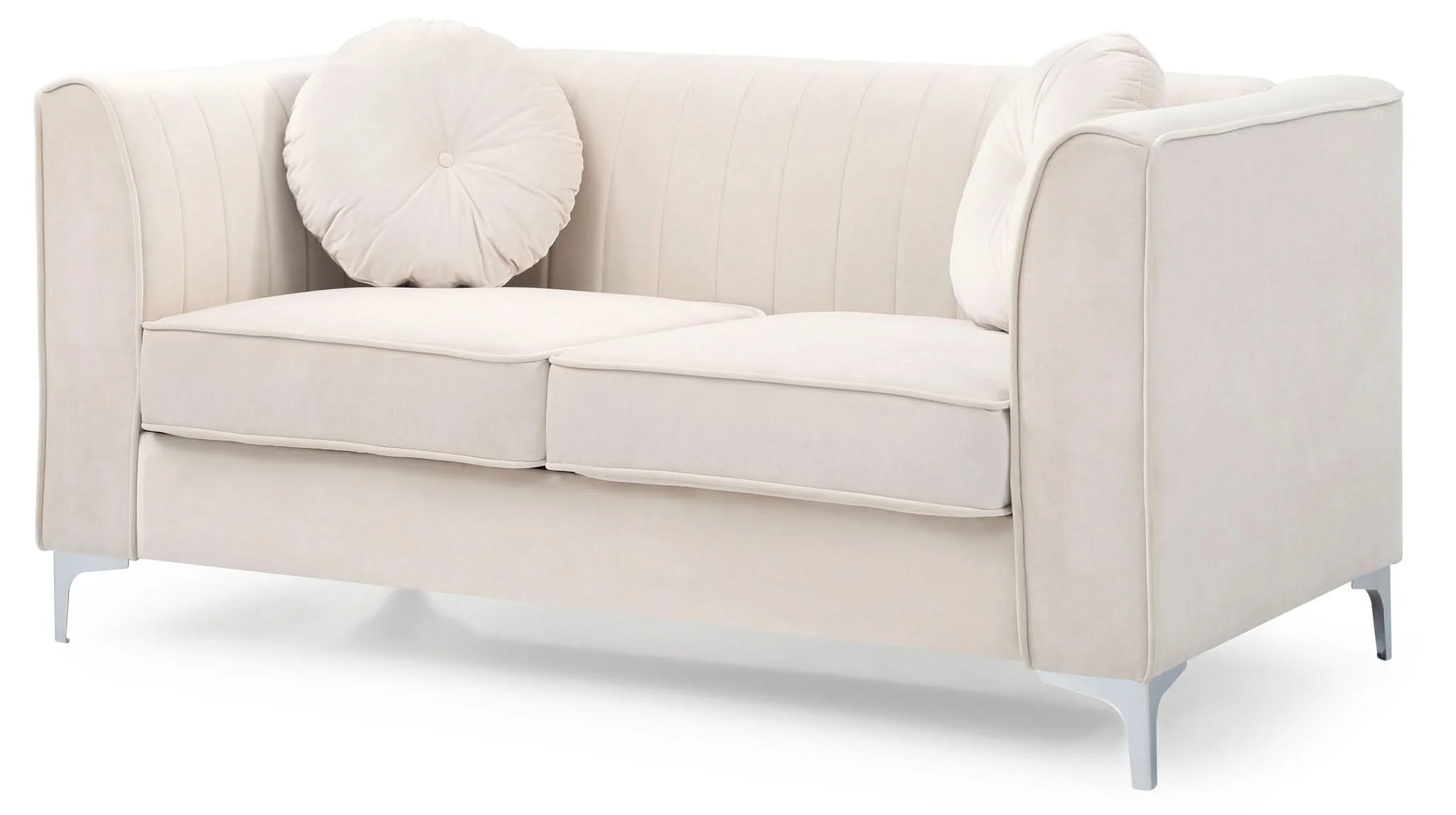 Glam Styled Micro Suede Loveseat - Image 6