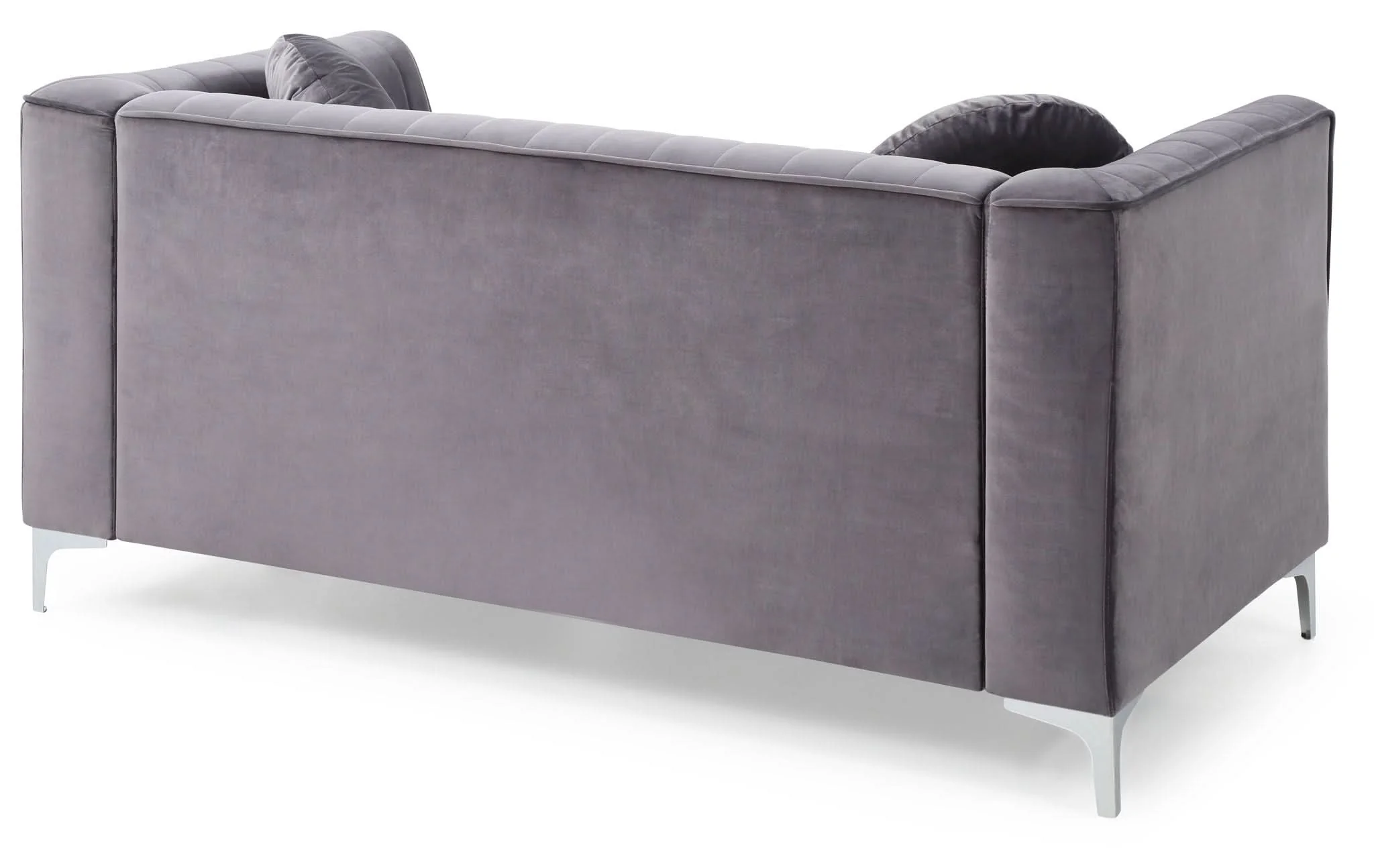 Glam Styled Micro Suede Loveseat - Image 8