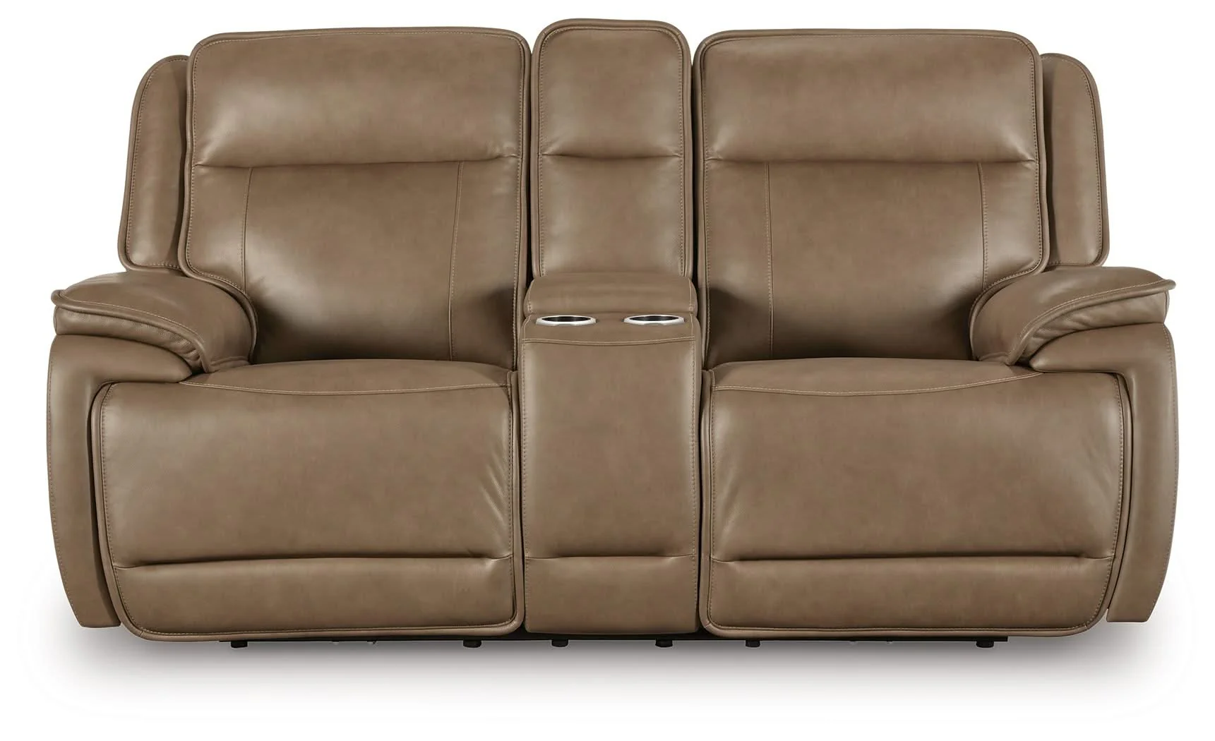 Glencroft - Power Reclining Loveseat With Console / Adjustable Headrest - Sahara - Image 2