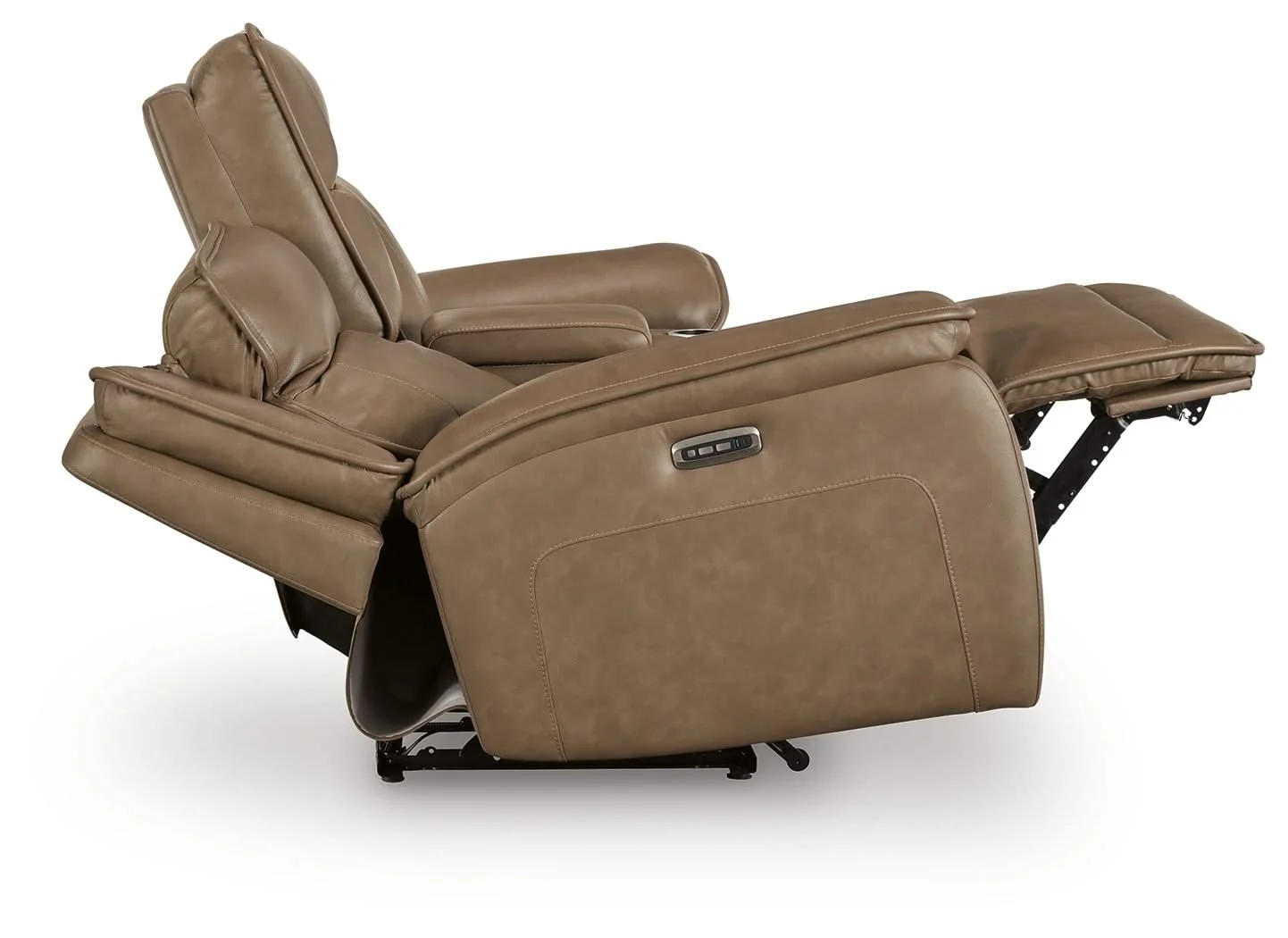 Glencroft - Power Reclining Loveseat With Console / Adjustable Headrest - Sahara - Image 4