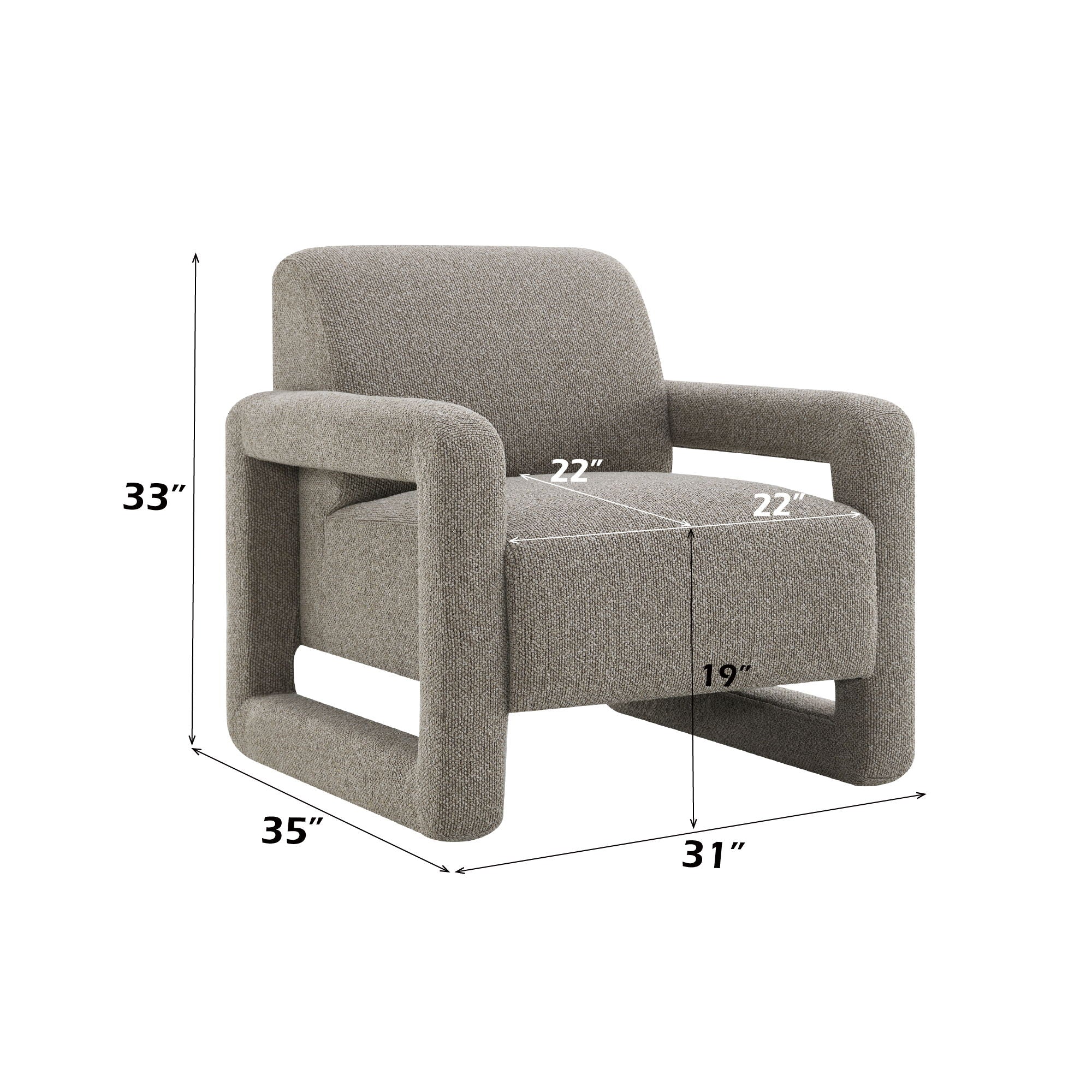Glenda - Accent Chair - Gray - Image 3