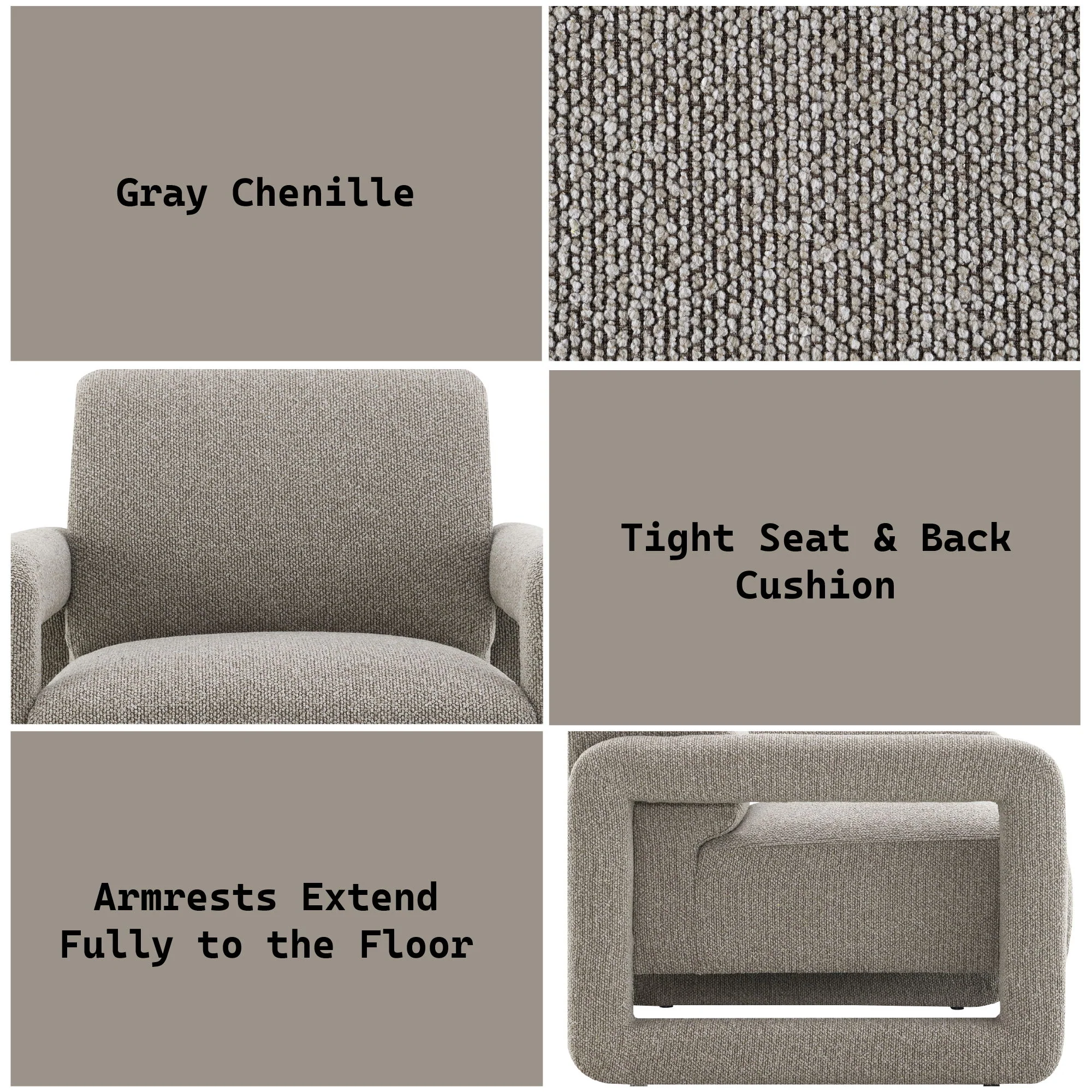 Glenda - Accent Chair - Gray - Image 4
