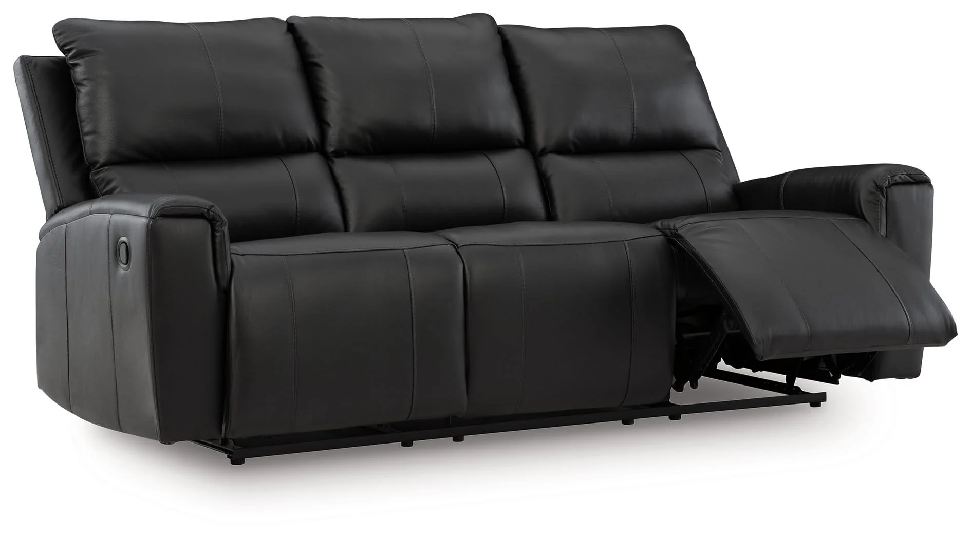 Glossmore - Reclining Sofa - Black - Image 4