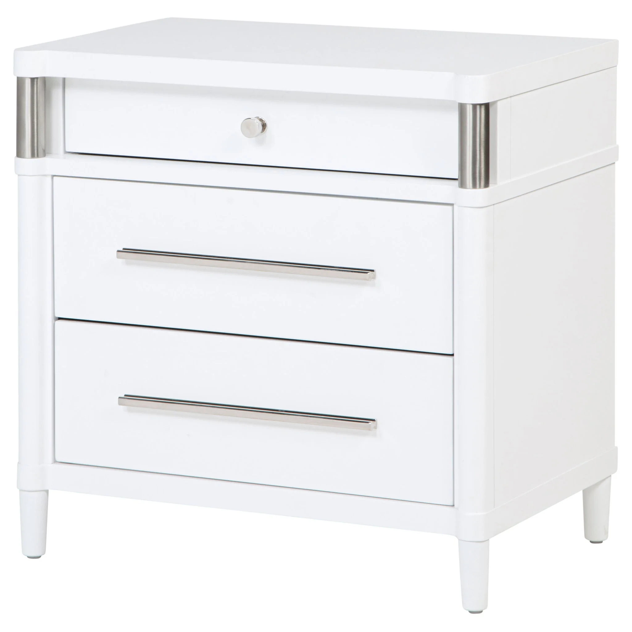 Gracemont 3-drawer Bedroom Nightstand Bedside Table White - Image 4