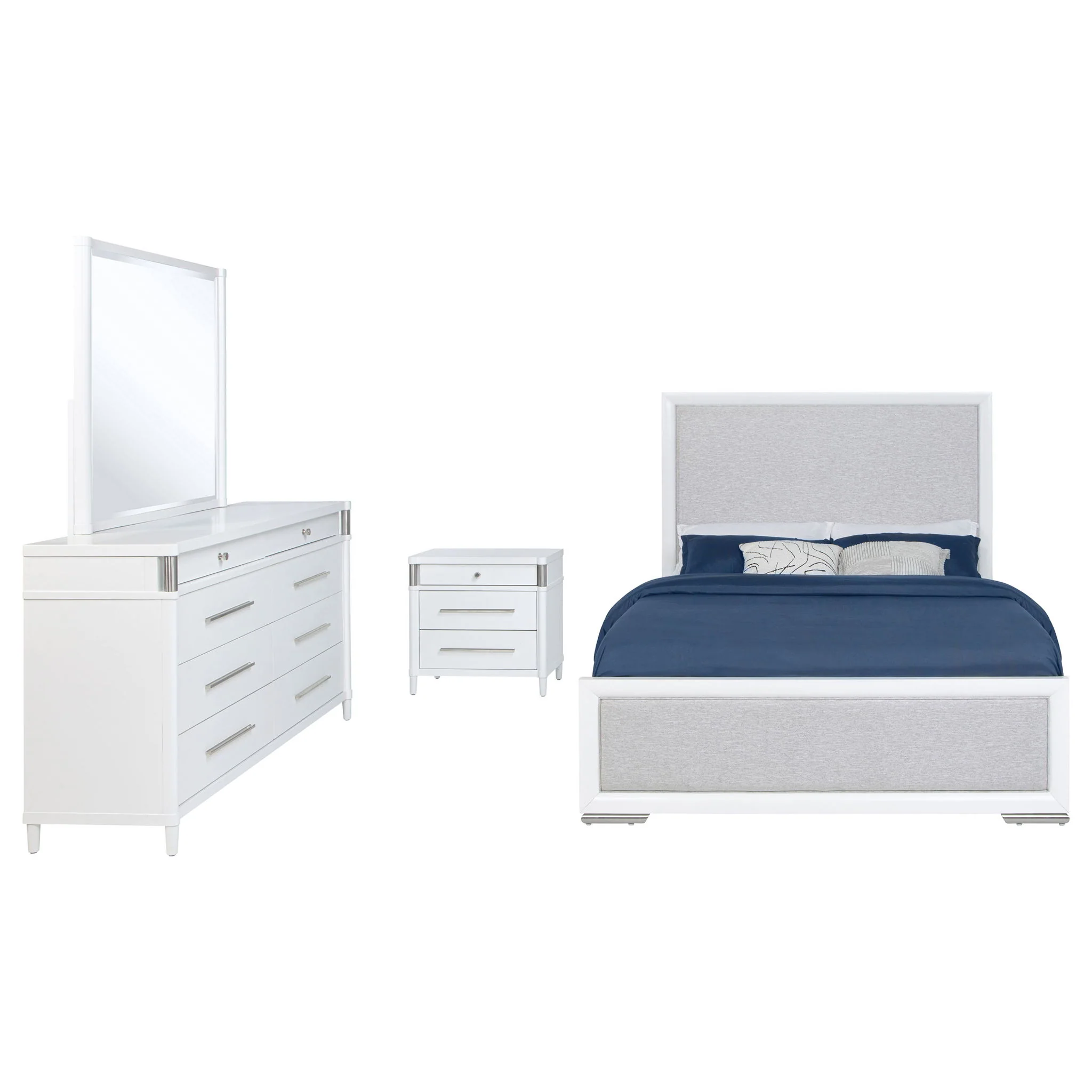 Gracemont 4-piece Eastern King Bedroom Set White - Image 3