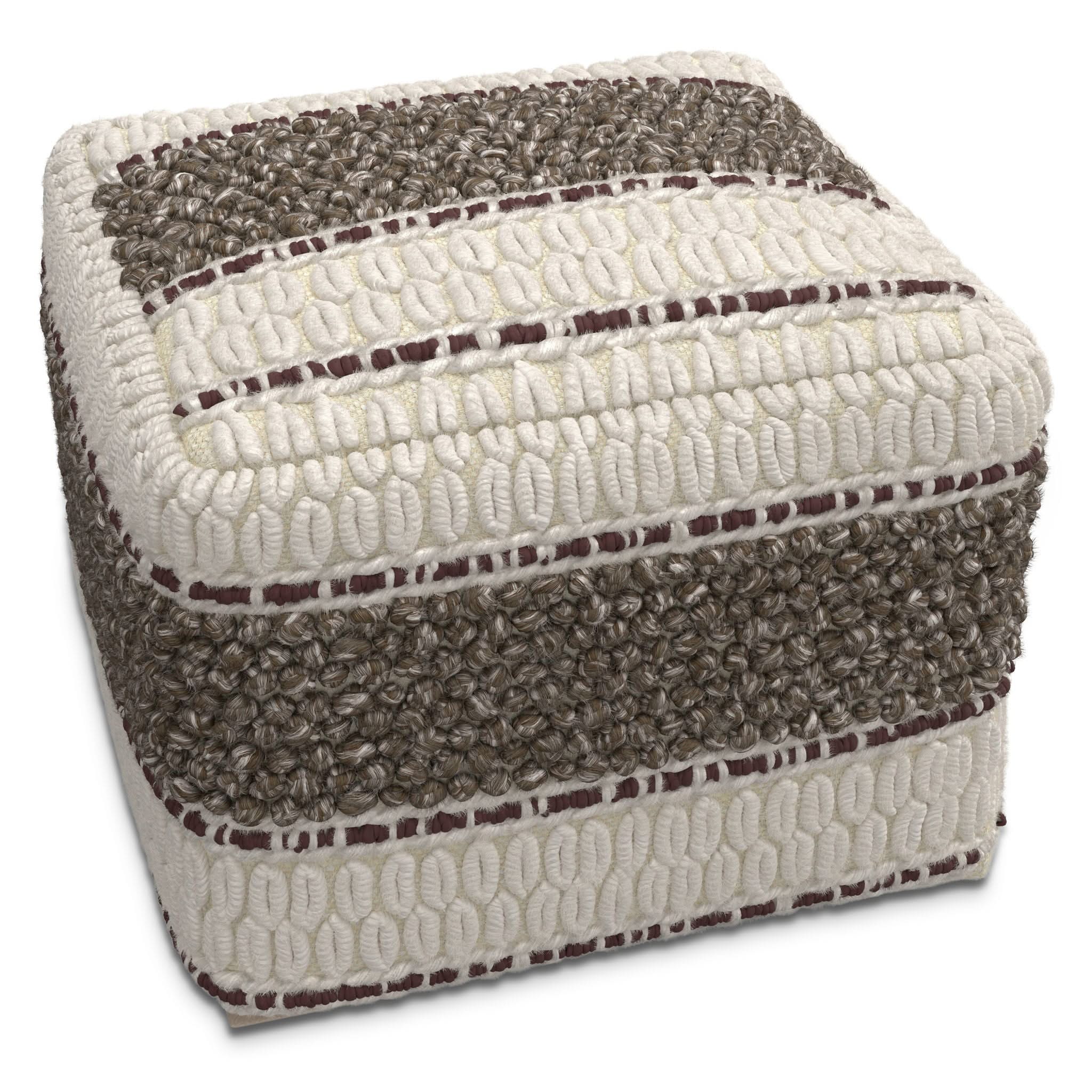 Grady - Handcrafted Square Pouf - Image 15