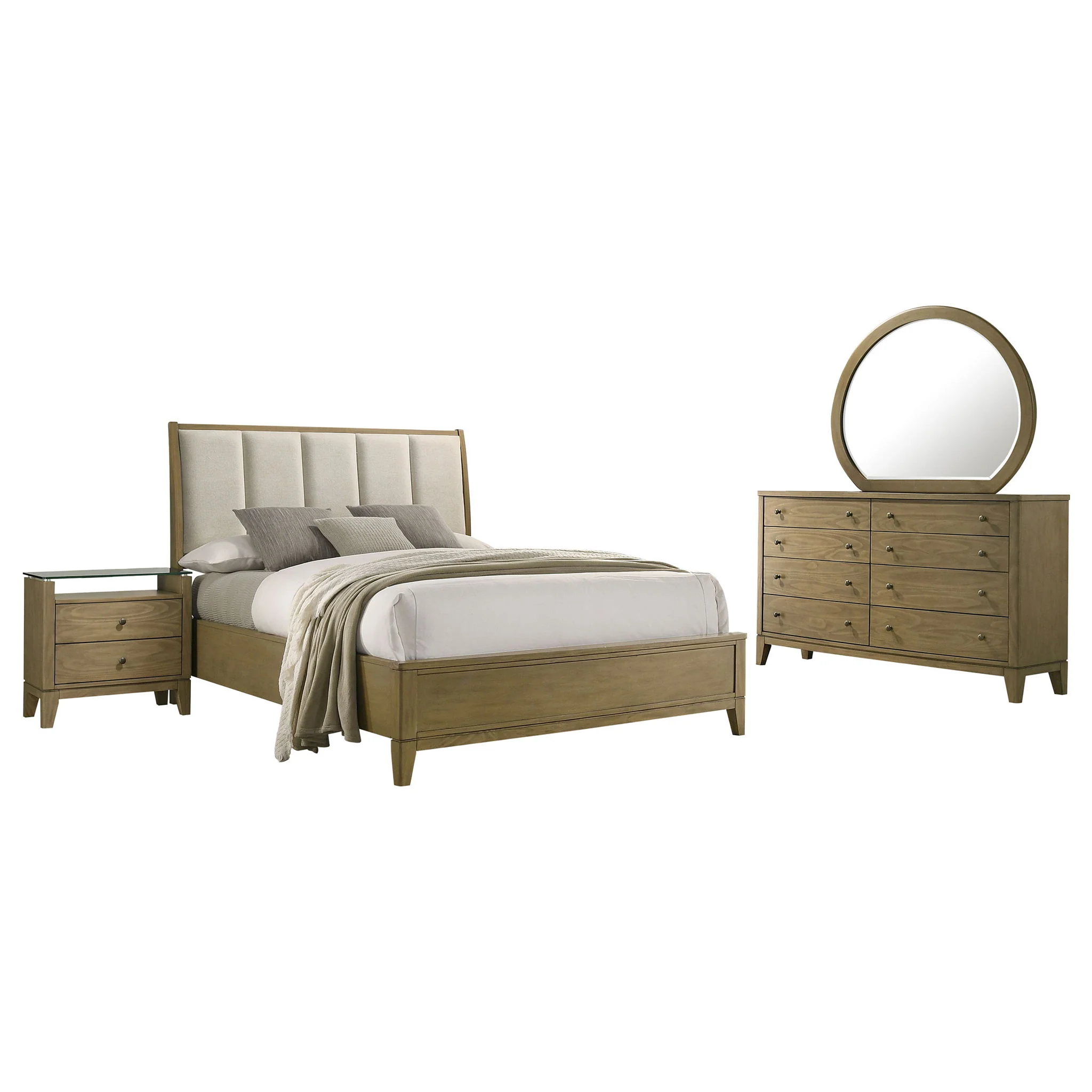 Granada 4-piece California King Bedroom Set Natural Pine - Image 2