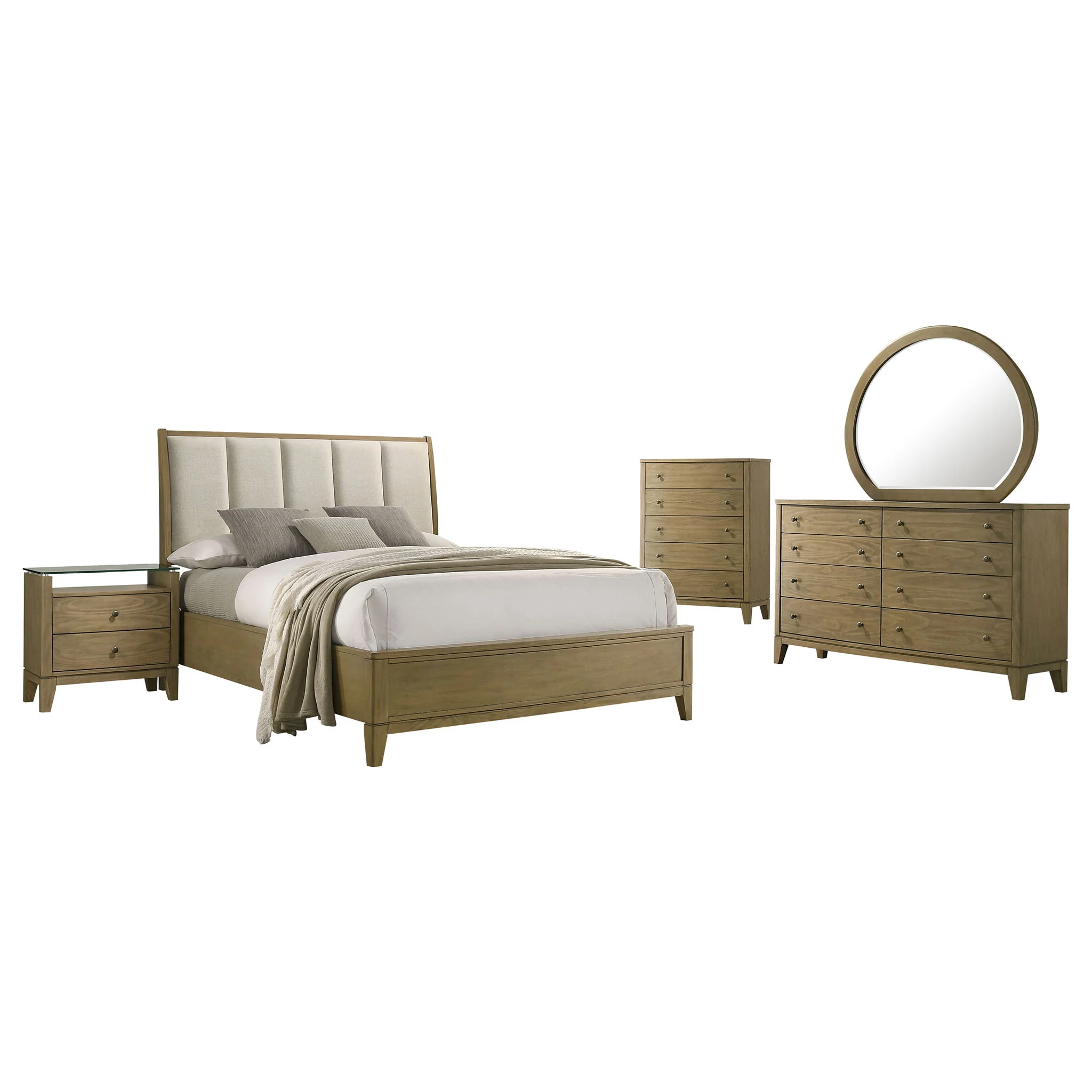Granada 5-piece California King Bedroom Set Natural Pine - Image 4