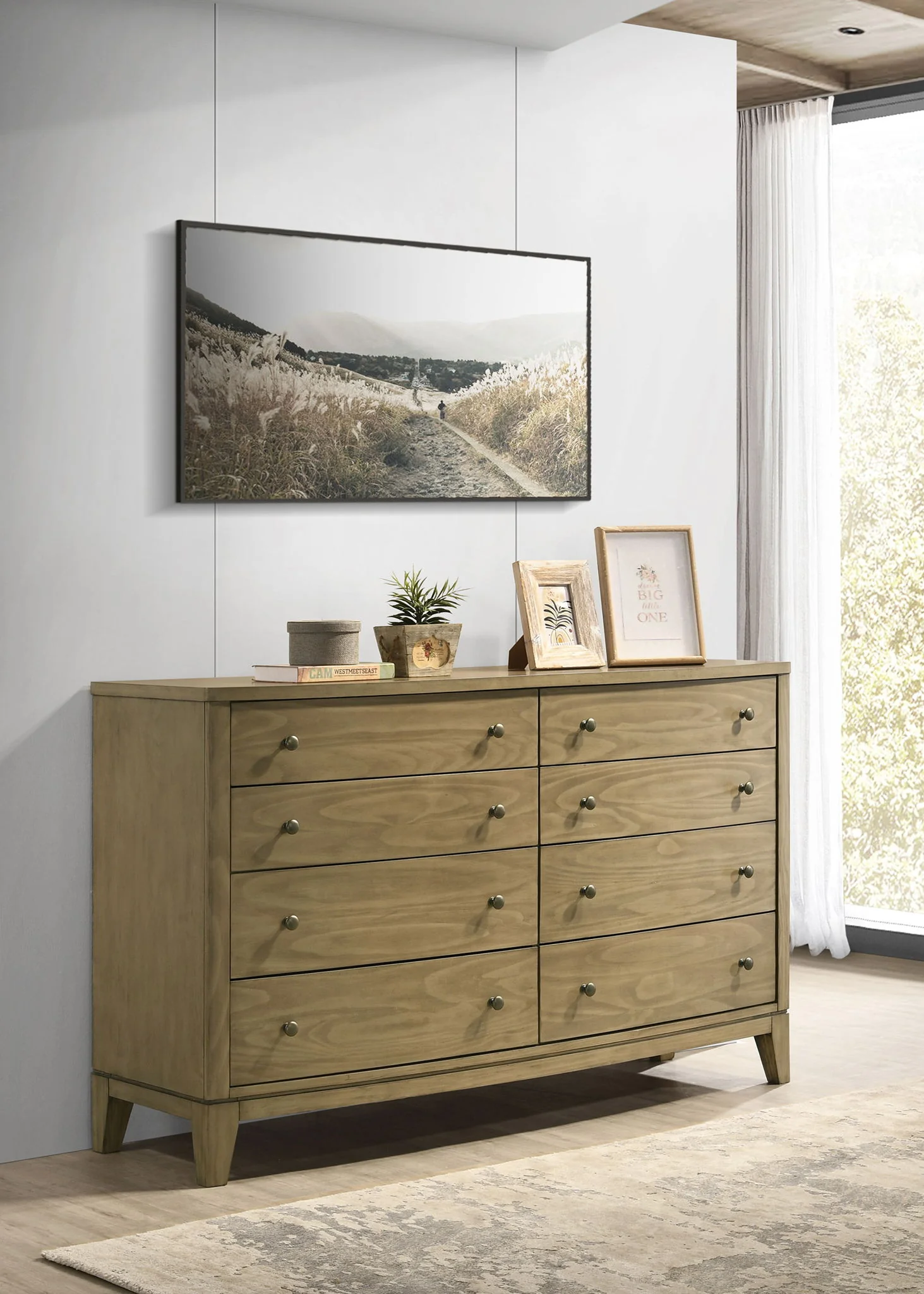 Granada 8-drawer Dresser Cabinet Natural Pine - Image 4