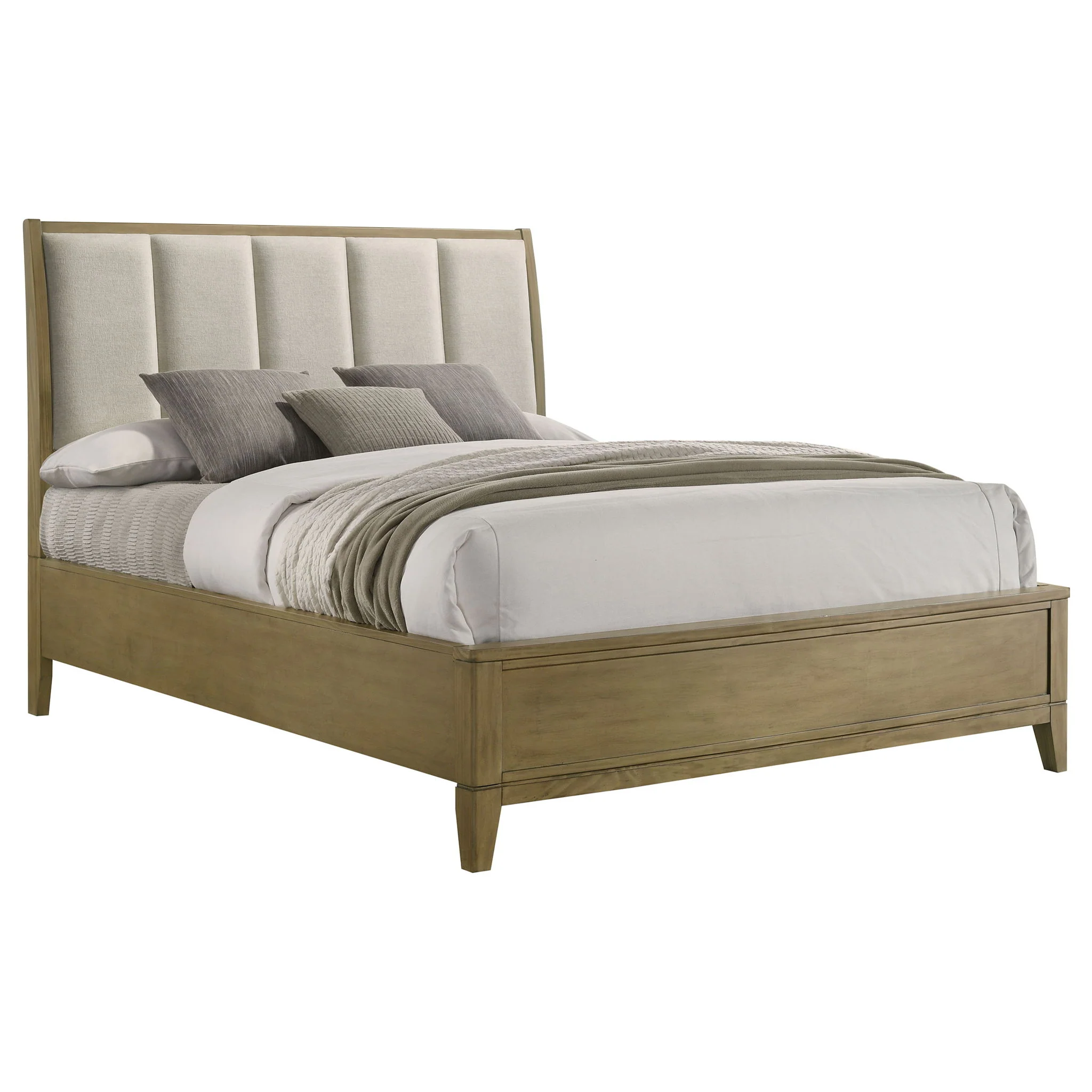 Granada Upholstered California King Panel Bed Natural Pine - Image 3