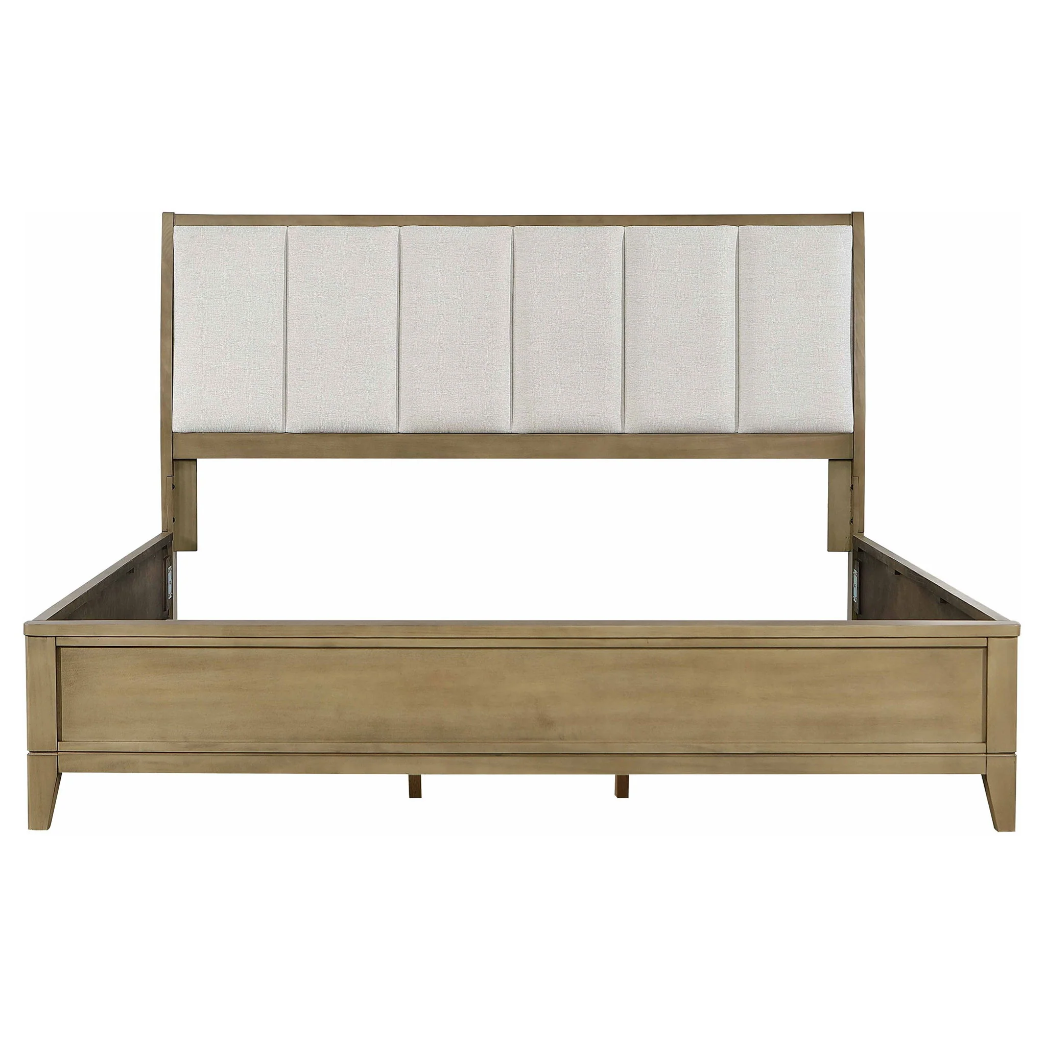 Granada Upholstered Eastern King Panel Bed Natural Pine - Image 4