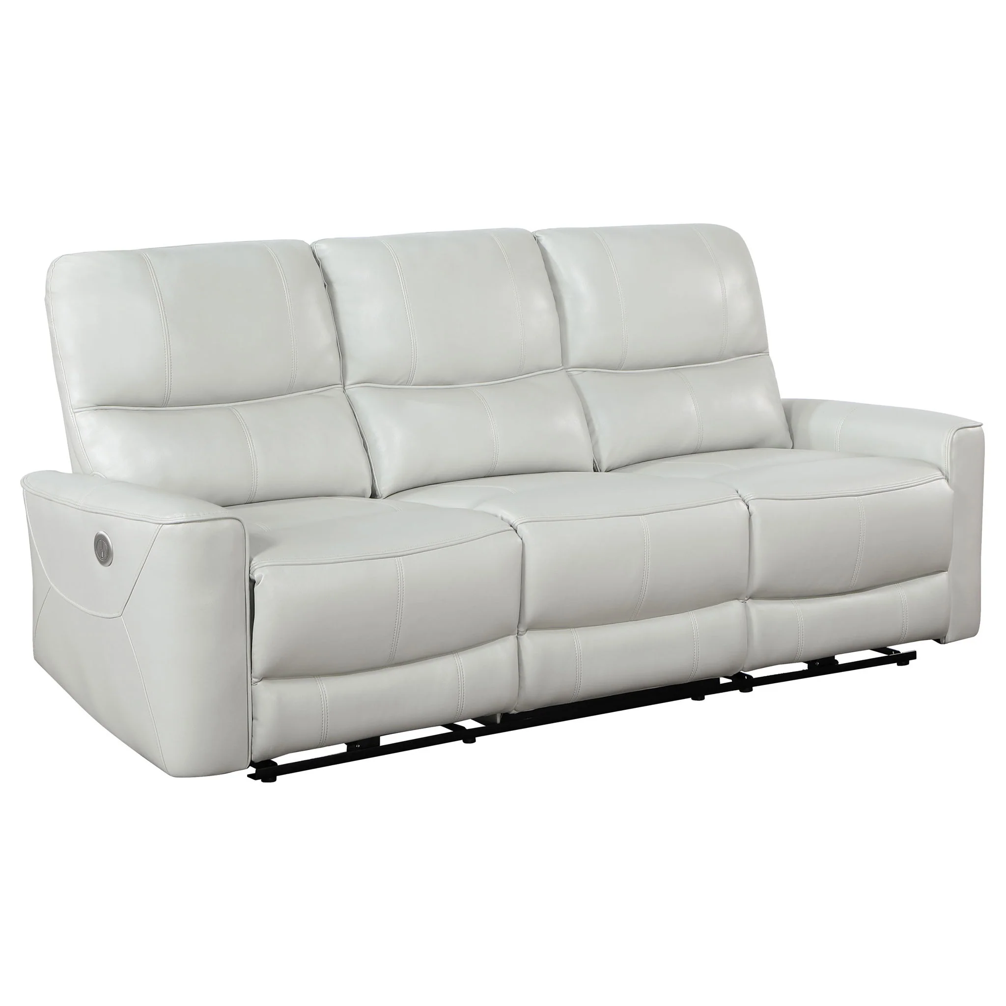 Greenfield Upholstered Power Reclining Sofa Dove Grey