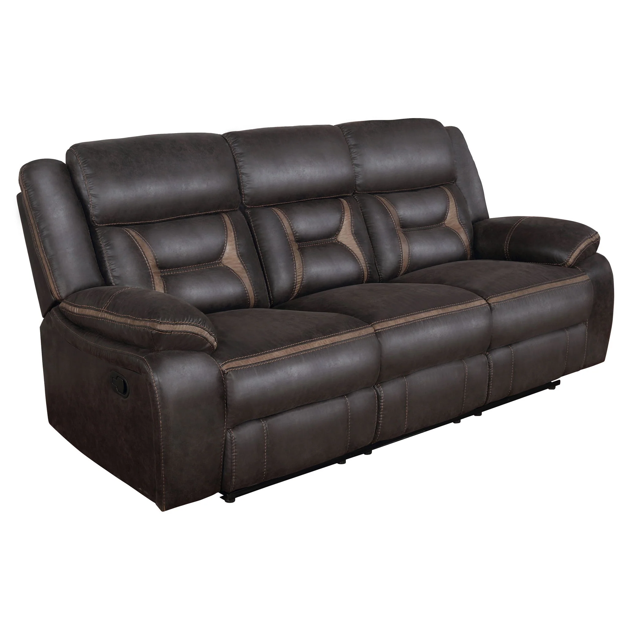 Greer 3-piece Upholstered Reclining Sofa Set Brown - Image 3
