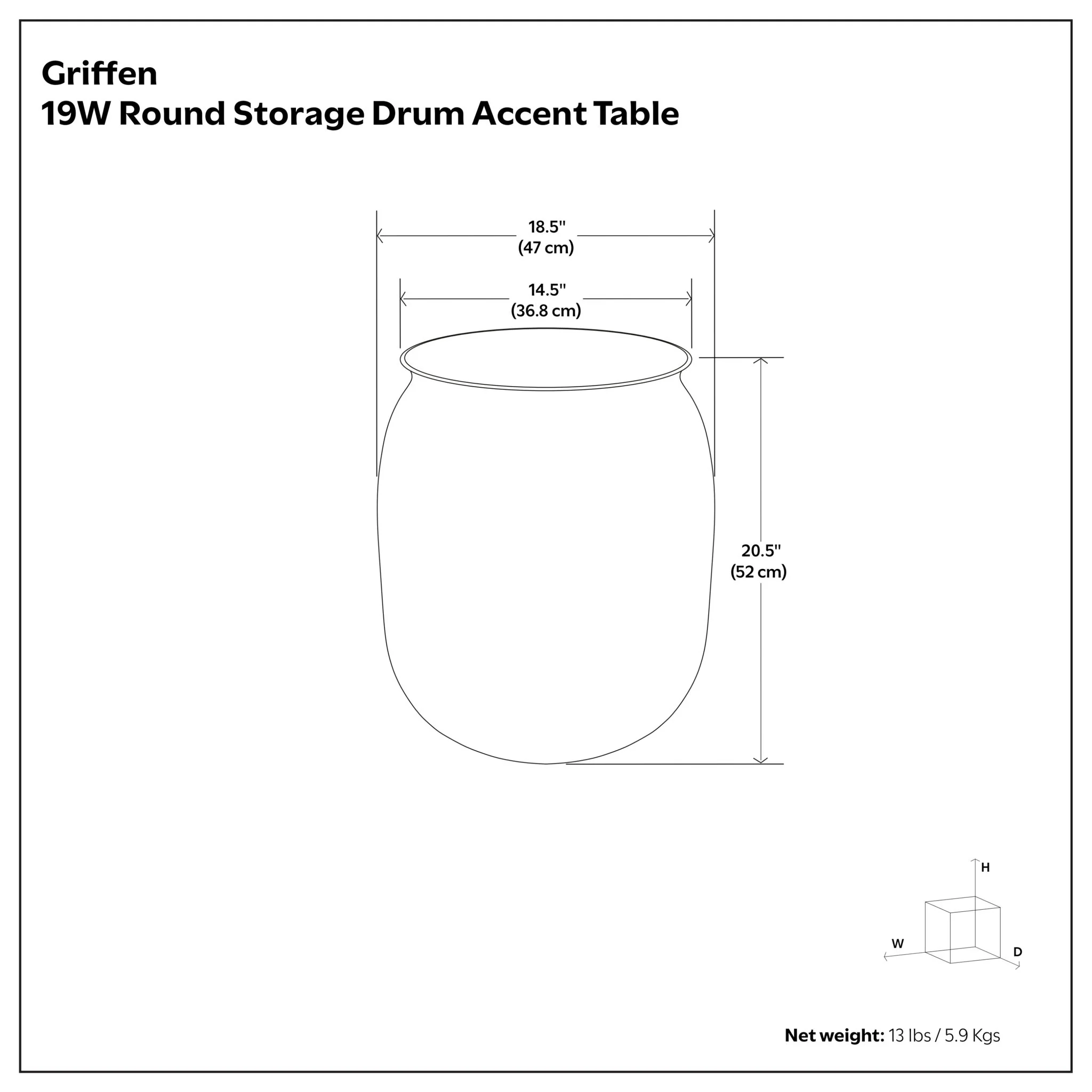 Griffen - Handcrafted Metal Storage Accent Table - Image 4