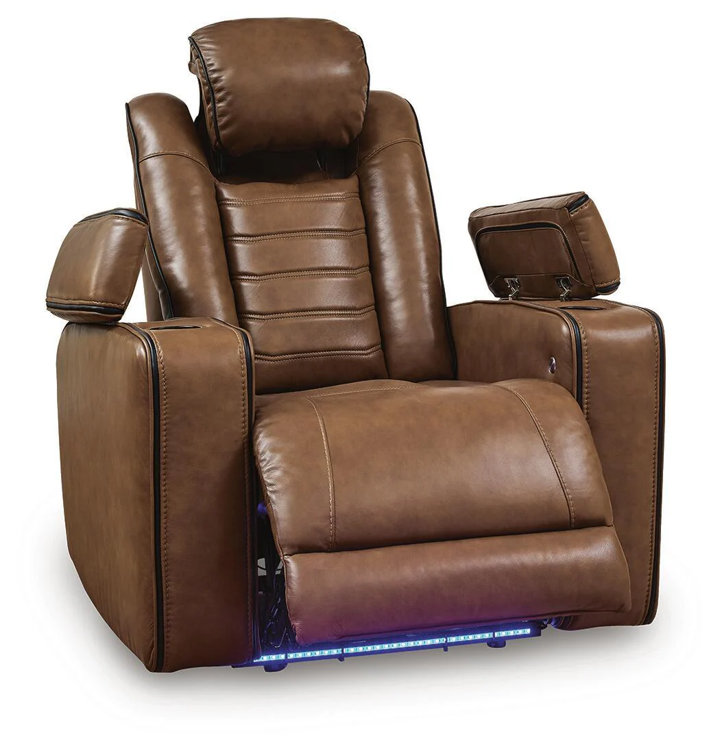 Gruaro - Power Recliner With Adjustable Headrest - Amber - Image 4