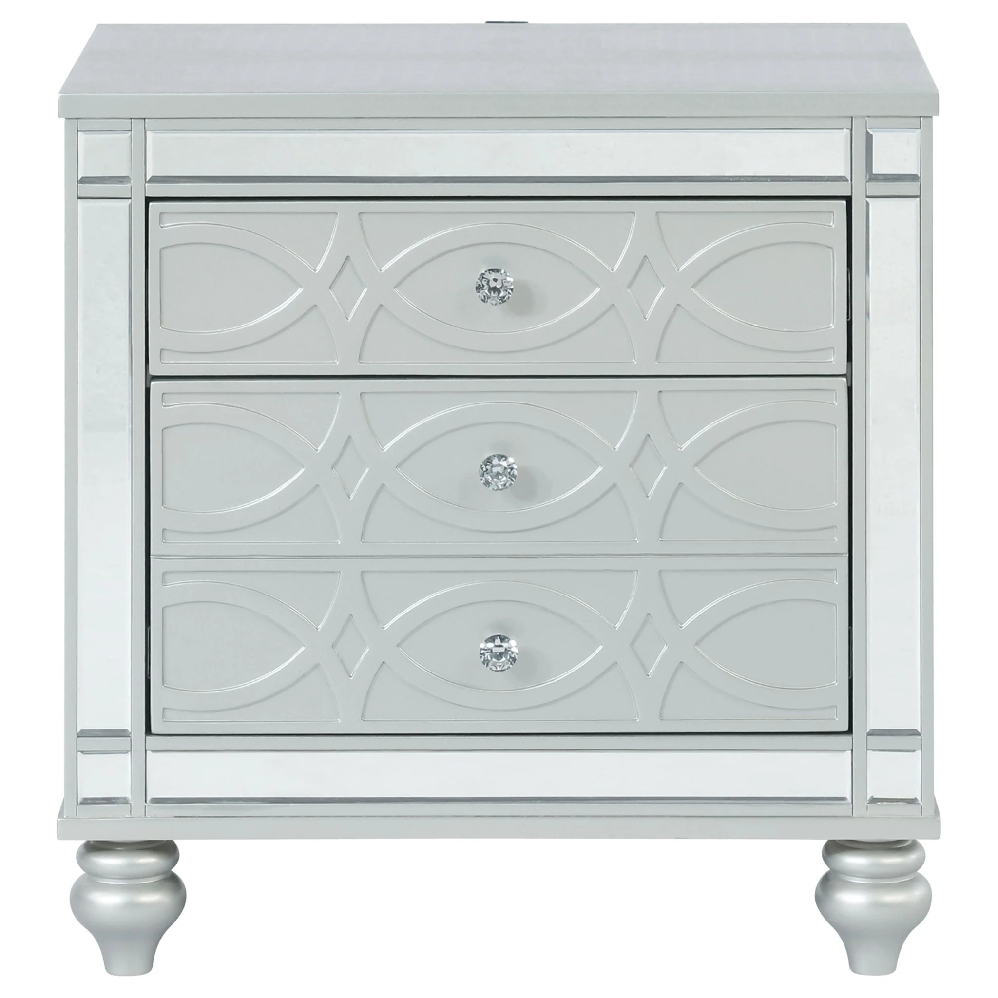 Gunnison 2-drawer Nightstand Silver Metallic - Image 4