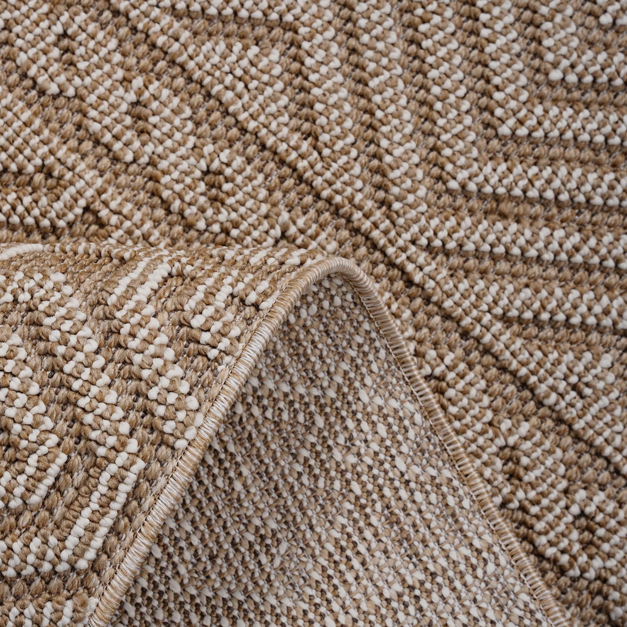 Guros - 8' X 10' Geometric Indoor / Outdoor Area Rug - Mocha - Image 3