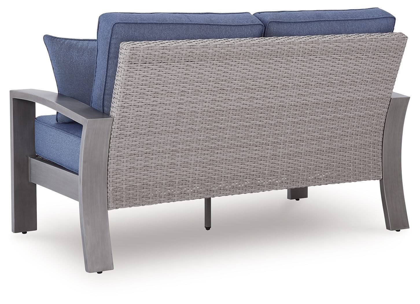 Half Moon Beach - Loveseat With Cushion - Blue / Gray - Image 3