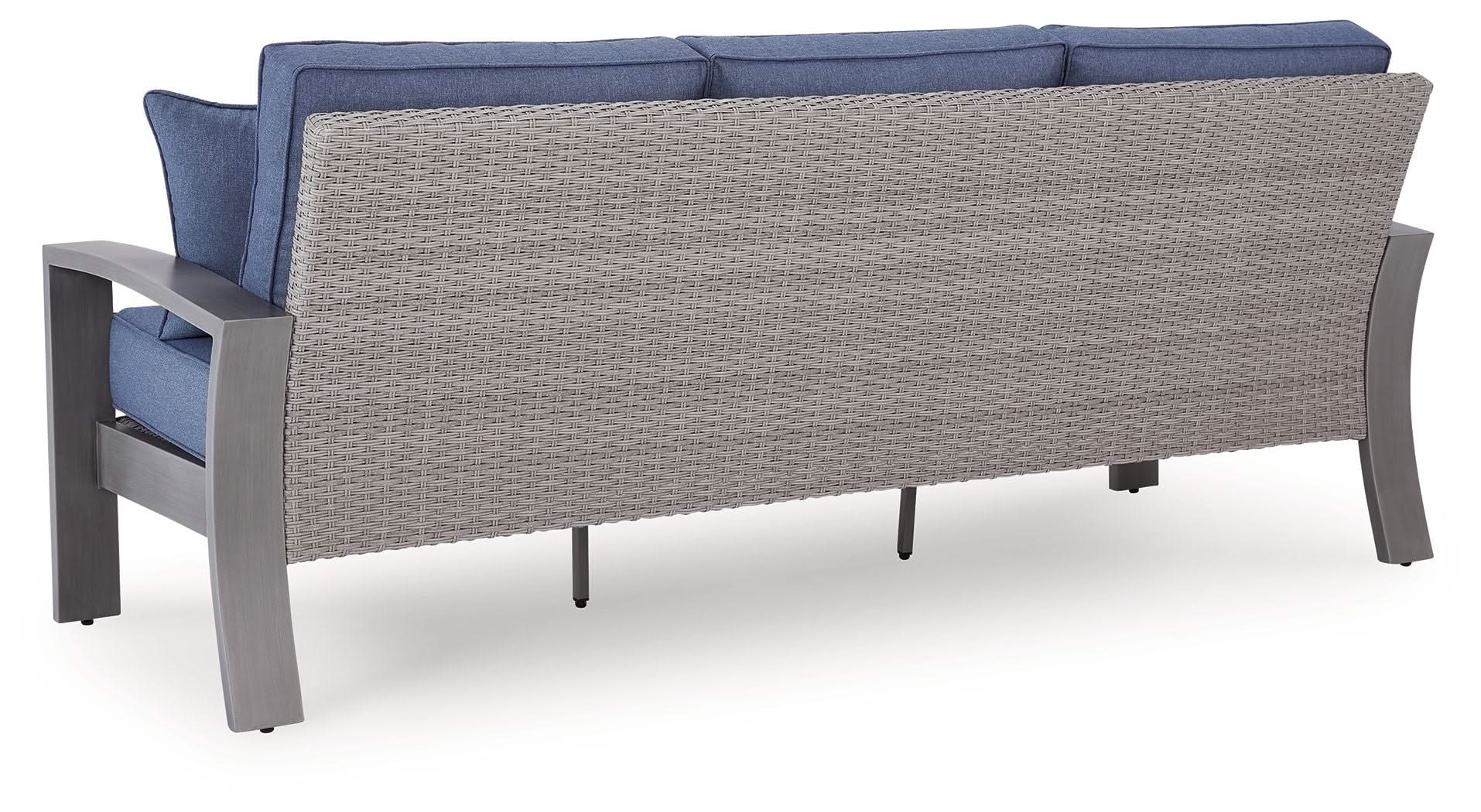 Half Moon Beach - Sofa With Cushion - Blue / Gray - Image 4
