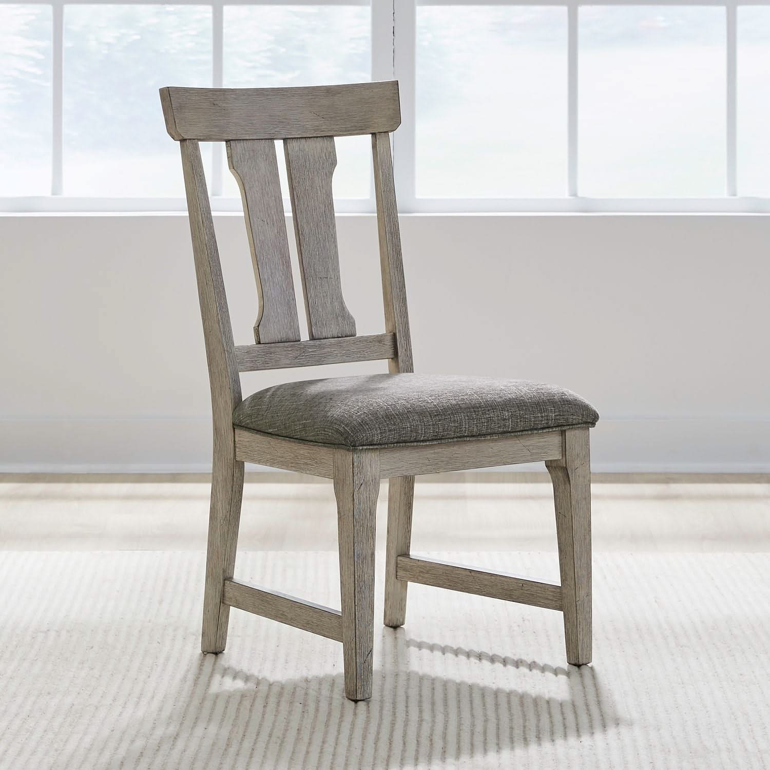 Hallendale - Splat Back Side Chair - Gravel Wash