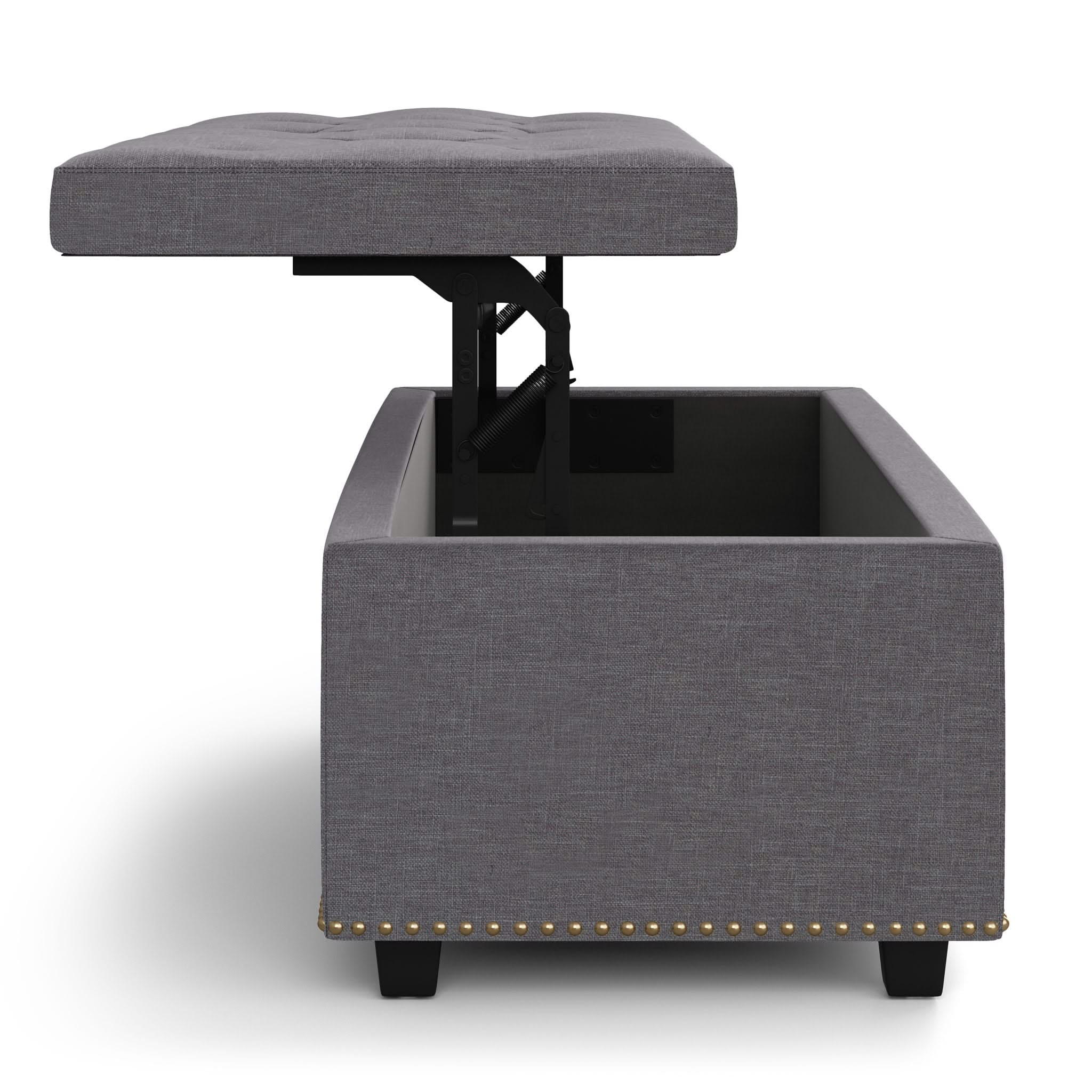 Hamilton - Upholstered Lift Top Rectangular Storage Ottoman - Image 8